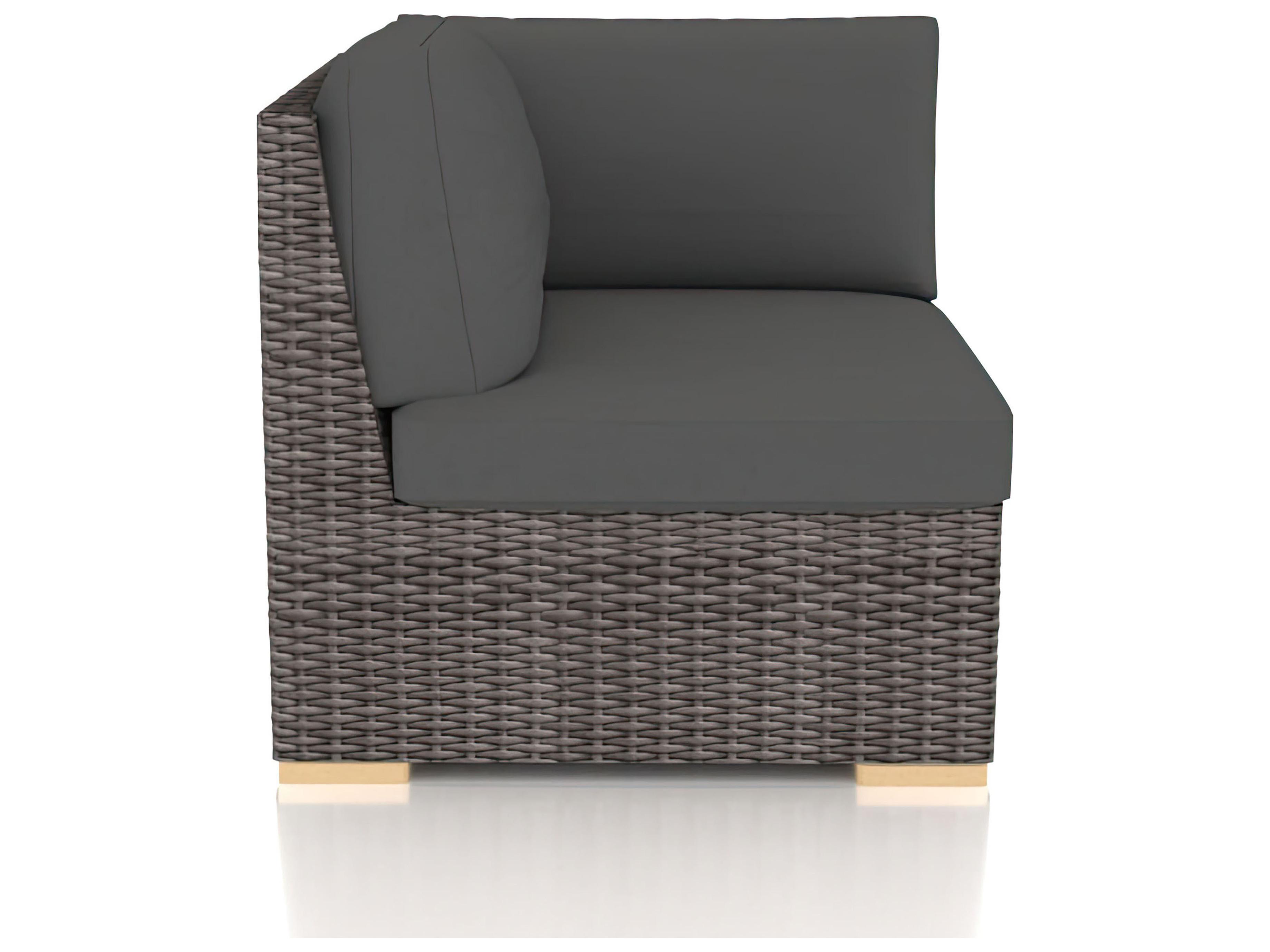 Harmonia Living Viento Wicker Corner Section Outdoor Lounge Chair