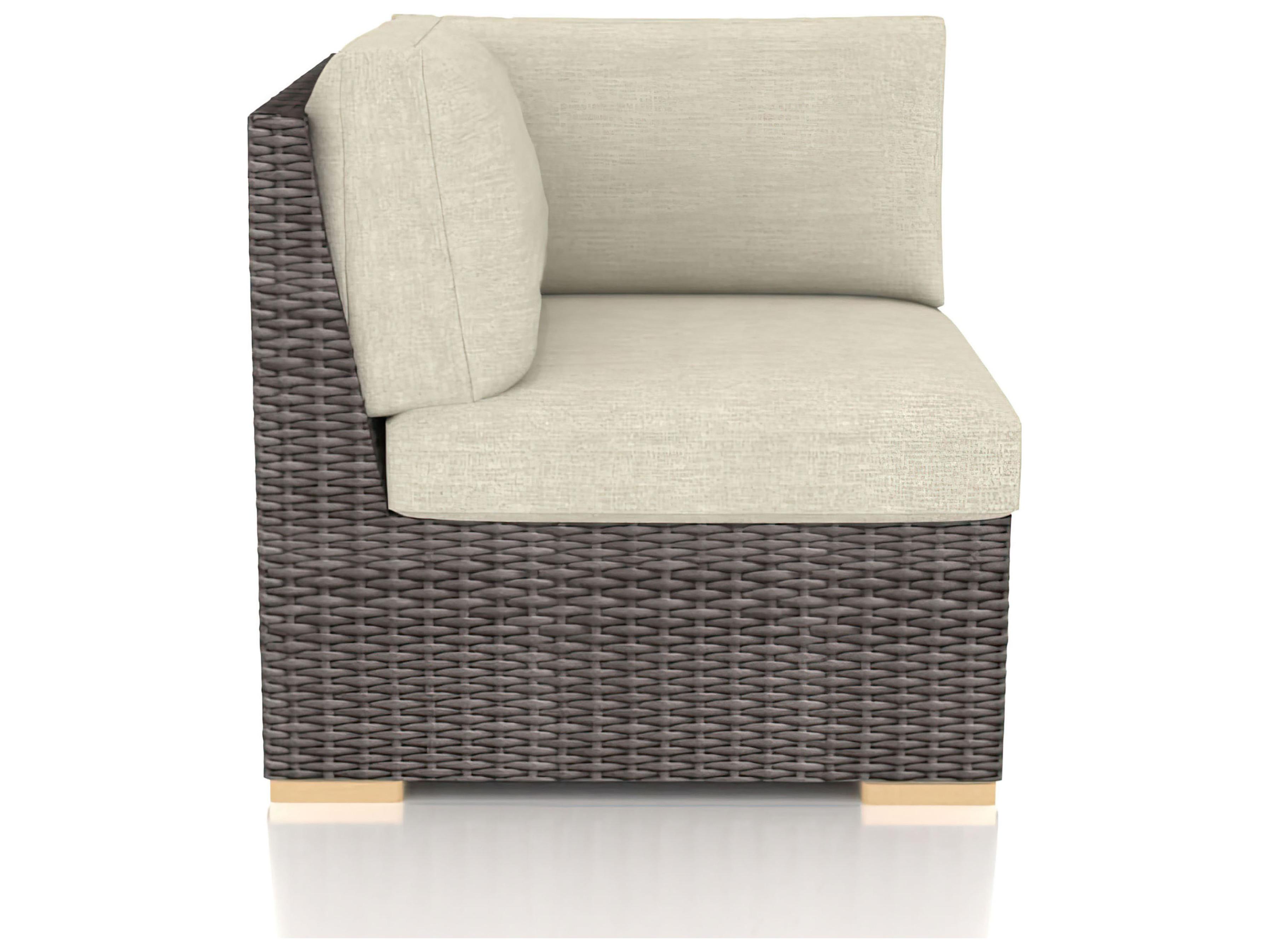 Harmonia Living Viento Wicker Corner Section Outdoor Lounge Chair