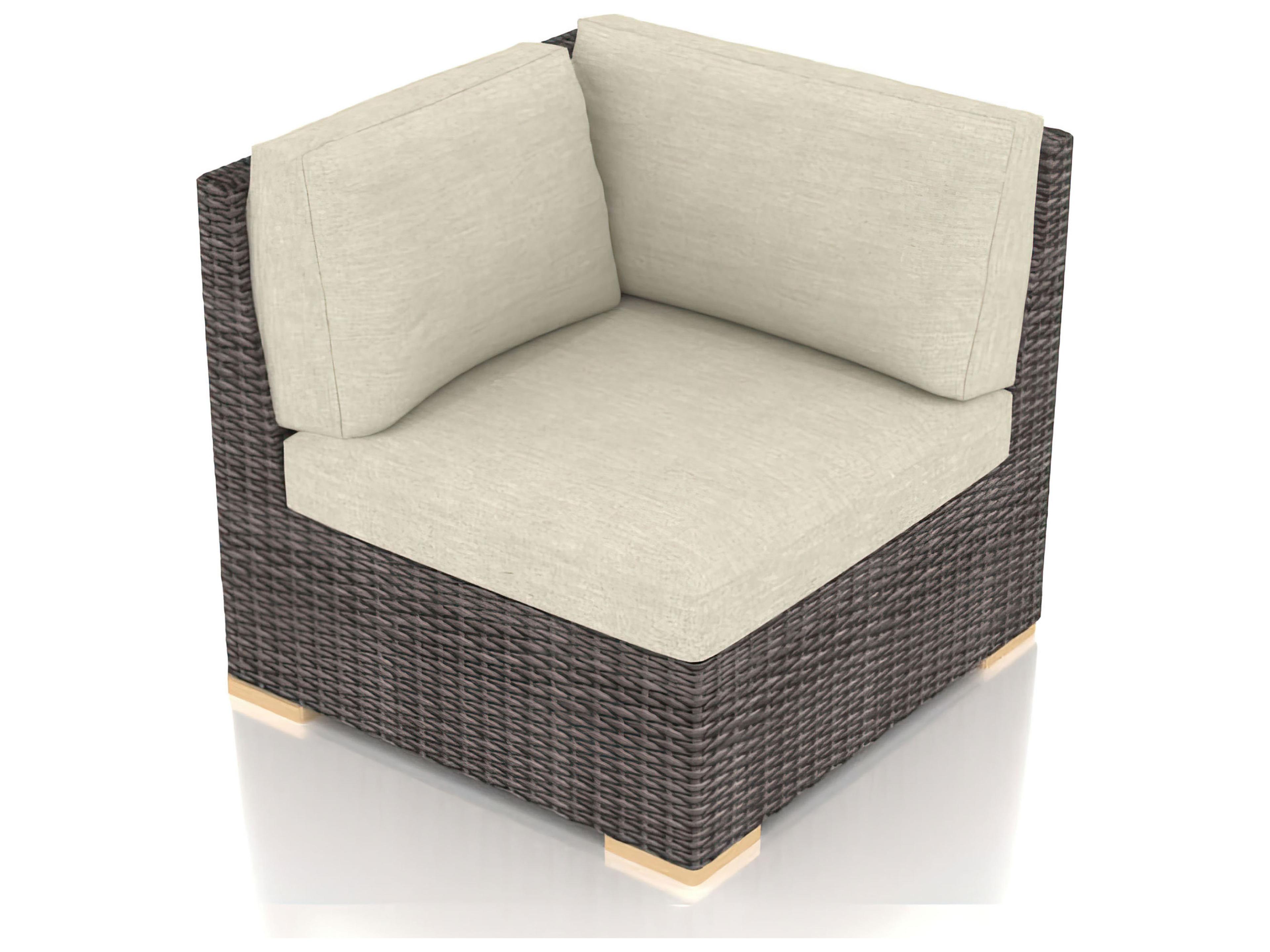 Harmonia Living Viento Wicker Corner Section Outdoor Lounge Chair