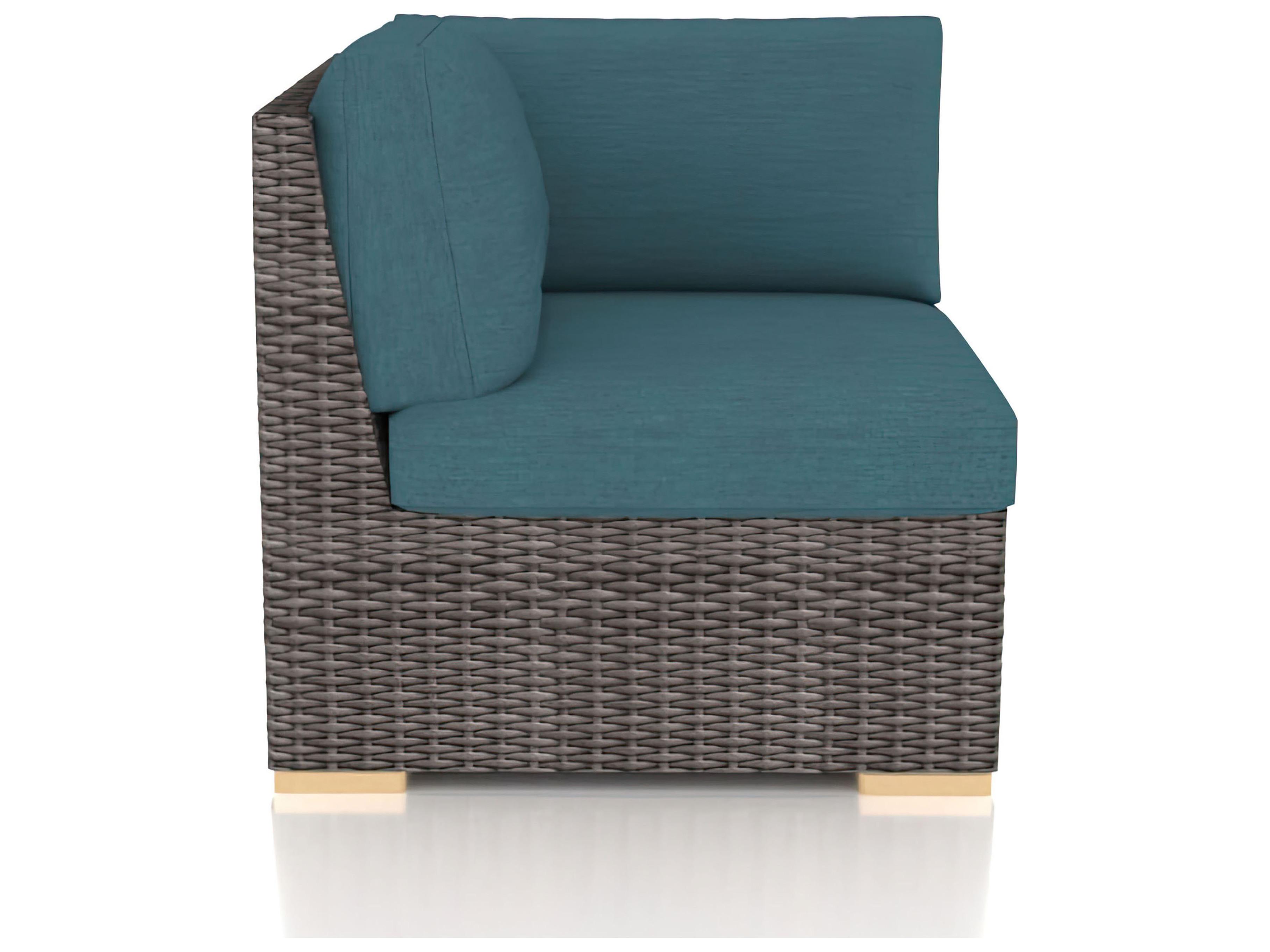 Harmonia Living Viento Wicker Corner Section Outdoor Lounge Chair