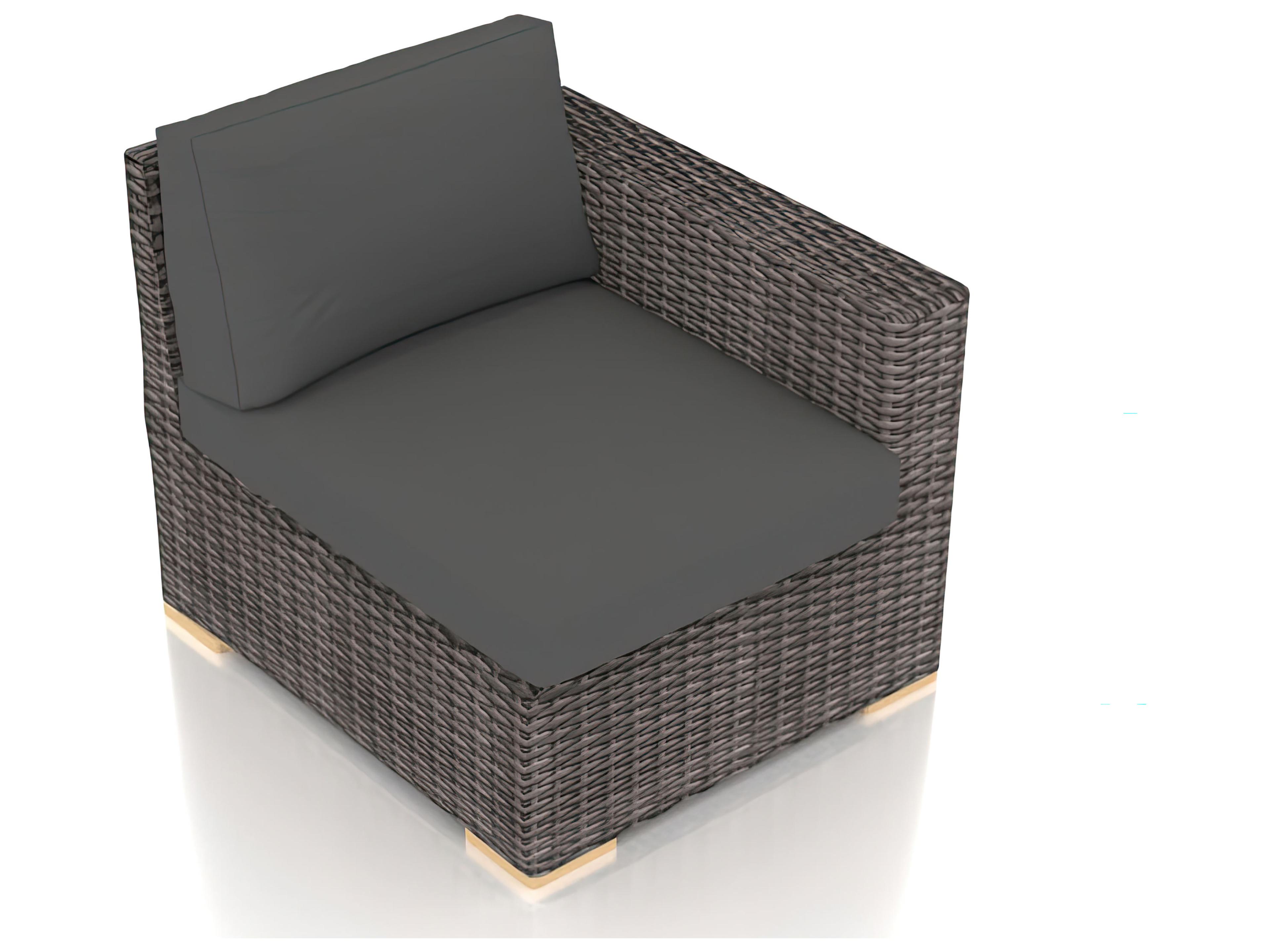 Harmonia Living Viento Wicker Right Arm Section Outdoor Lounge Chair