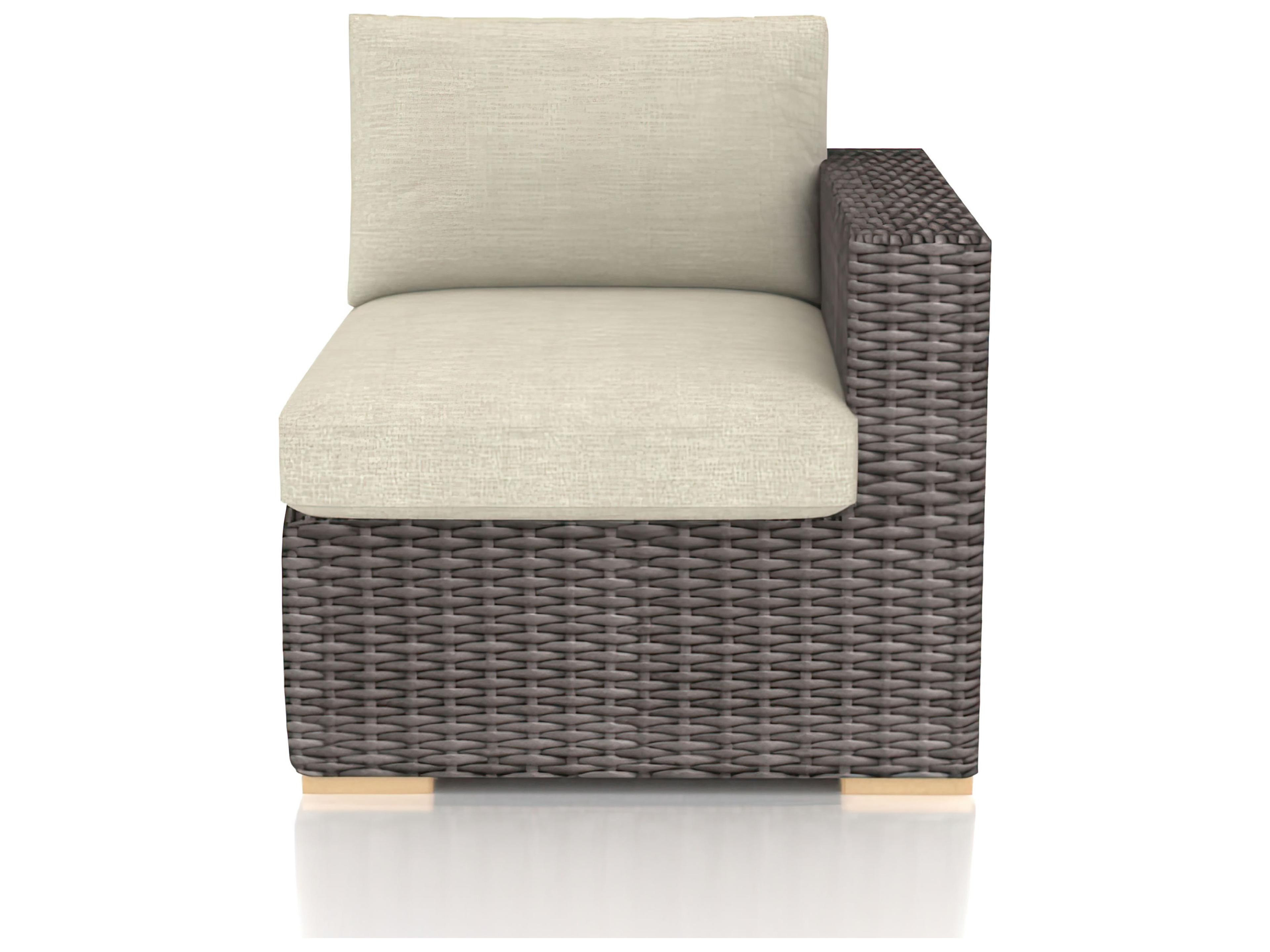 Harmonia Living Viento Wicker Right Arm Section Outdoor Lounge Chair