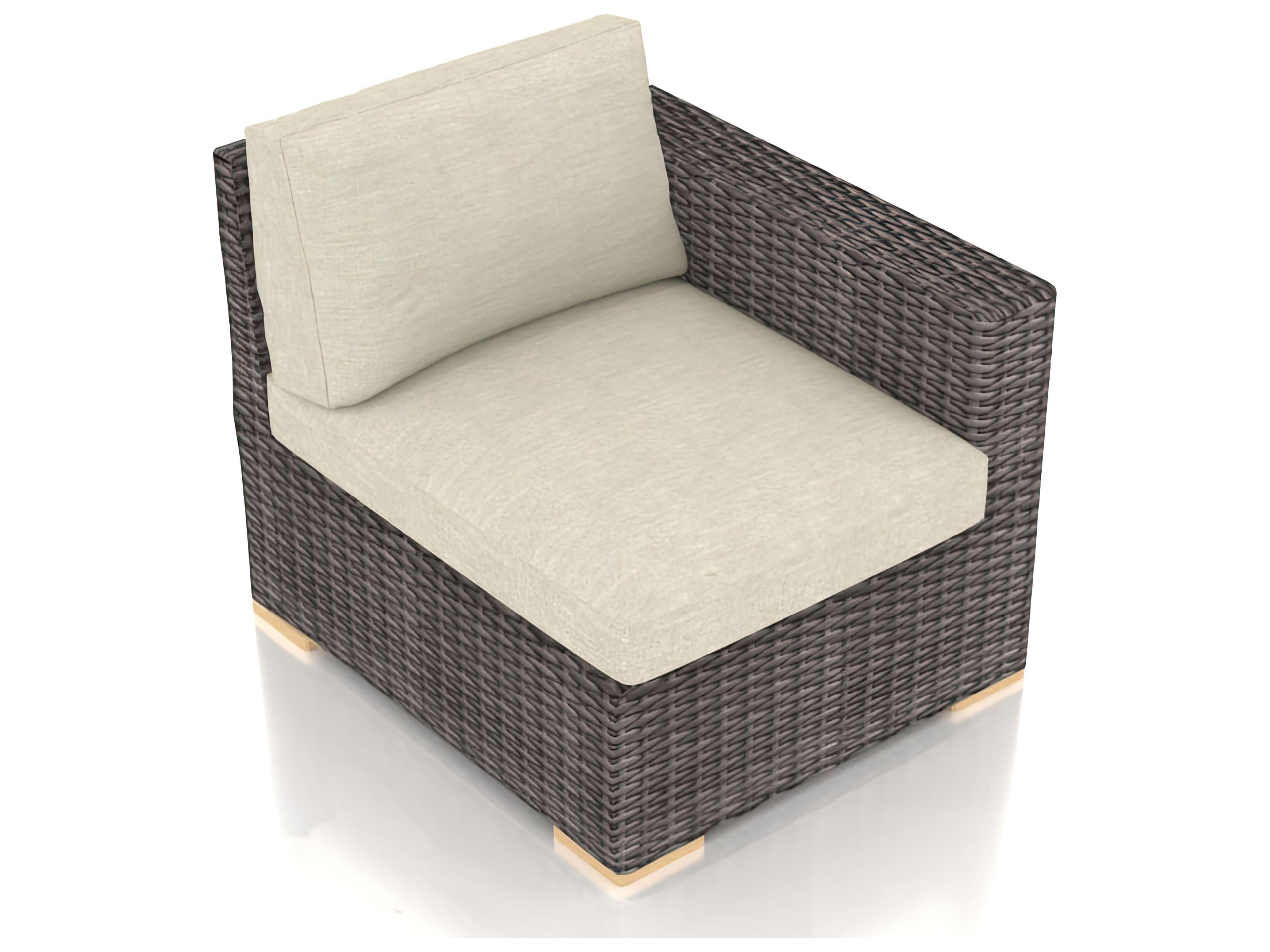 Harmonia Living Viento Wicker Right Arm Section Outdoor Lounge Chair