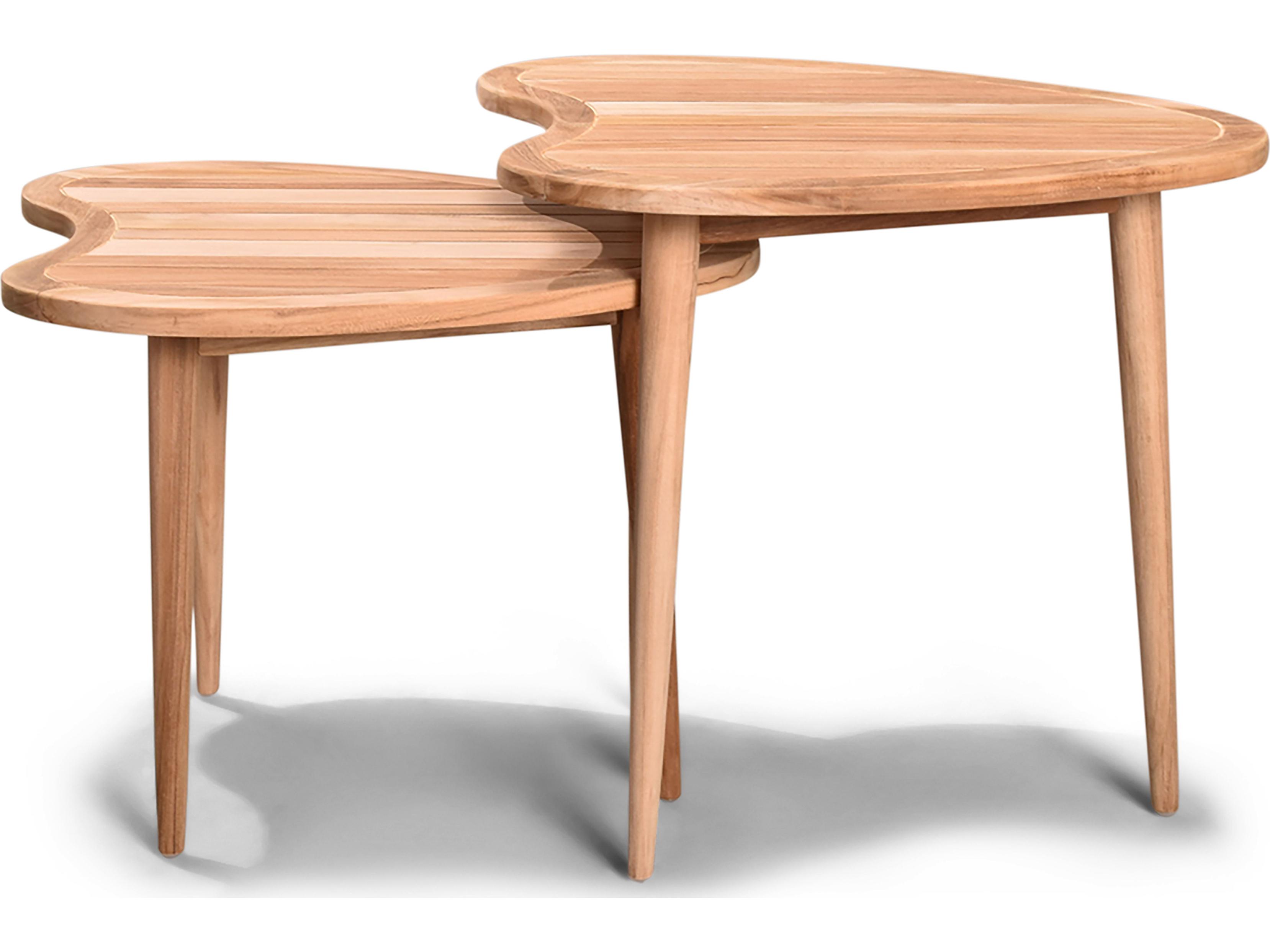 Harmonia Living Fifties Teak 2 Piece End table Set