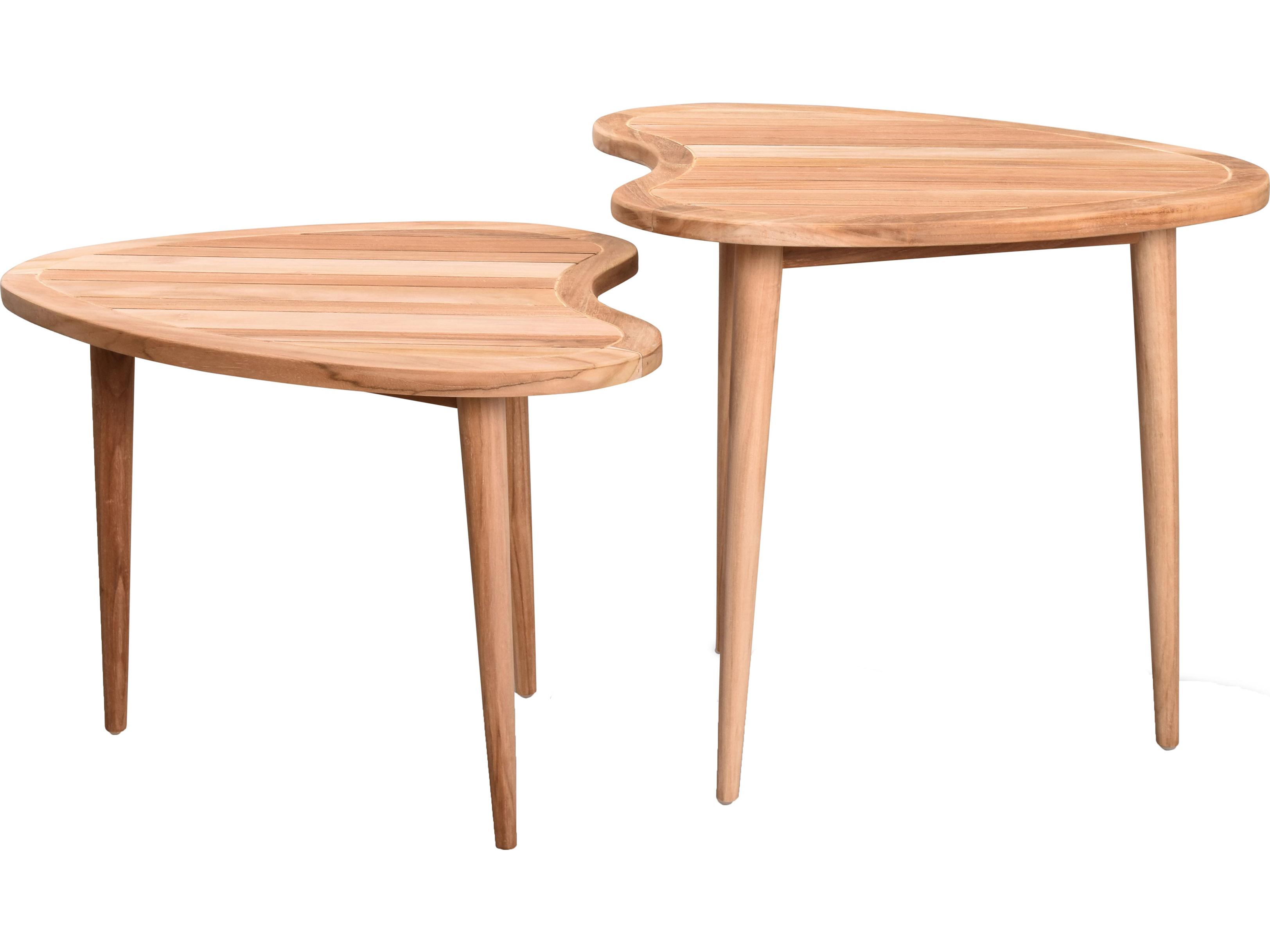 Harmonia Living Fifties Teak 2 Piece End table Set