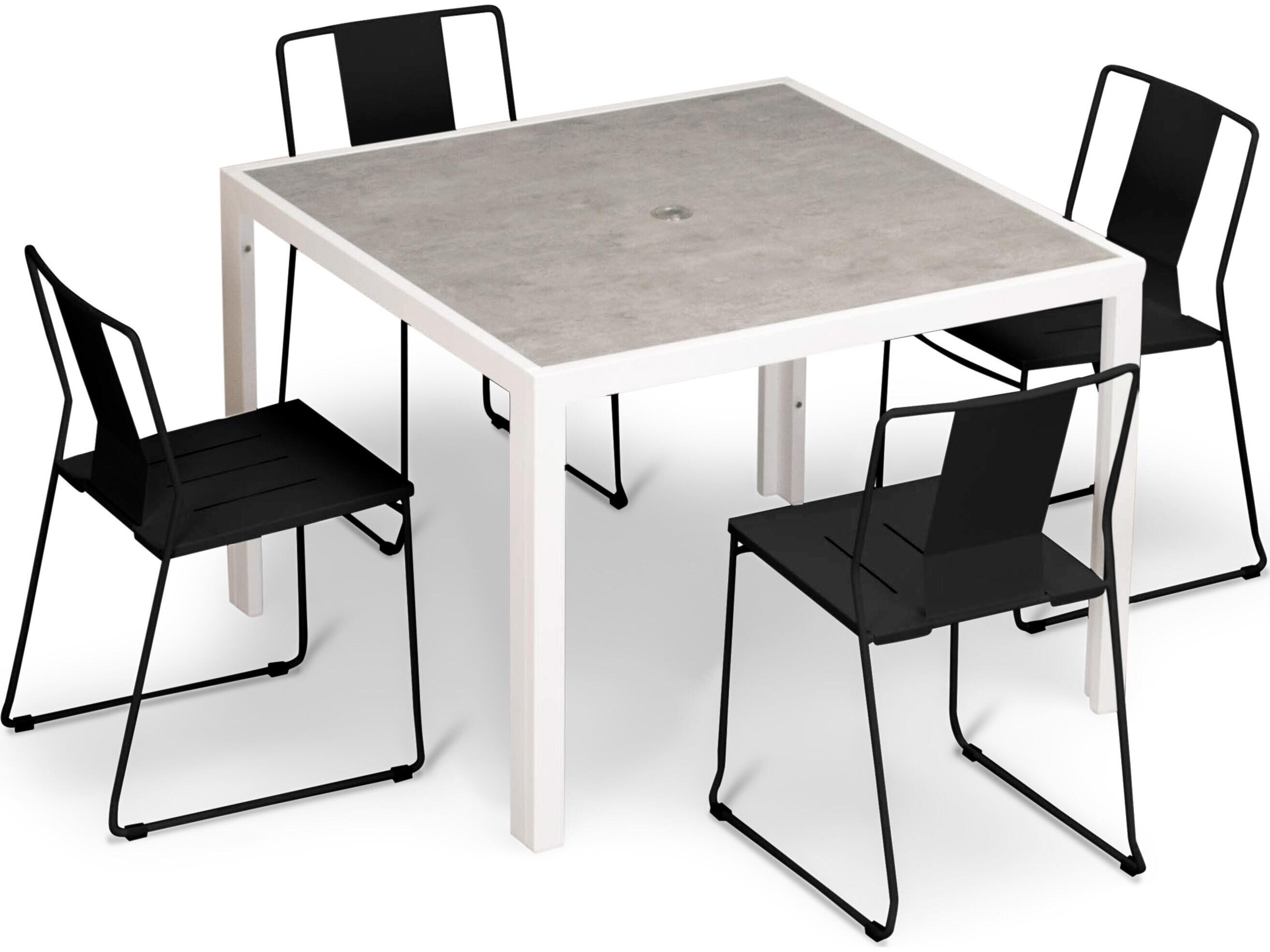 Harmonia Living Frank Steel 5 Piece Outdoor Patio Dining Set