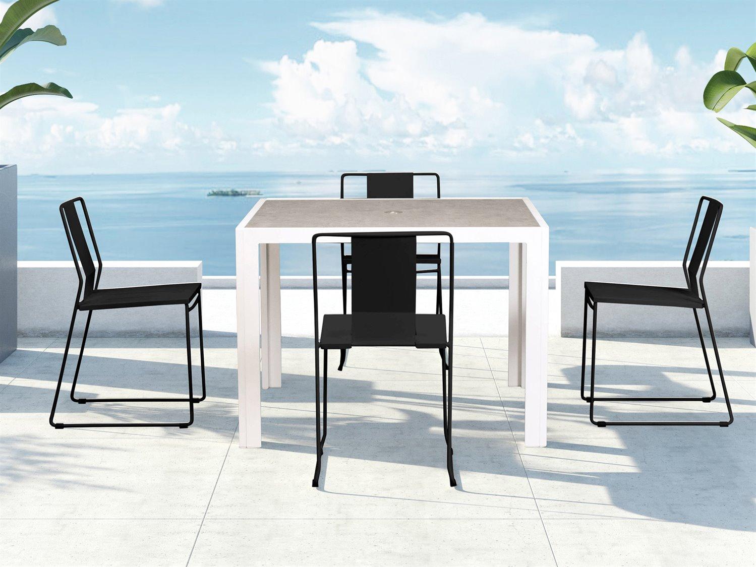 Harmonia Living Frank Steel 5 Piece Outdoor Patio Dining Set