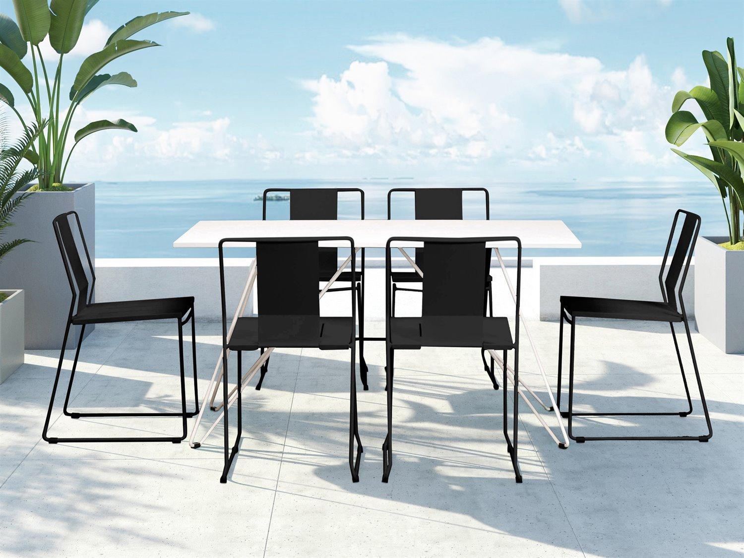 Harmonia Living Frank Steel 7 Piece Extendable Patio Dining Set