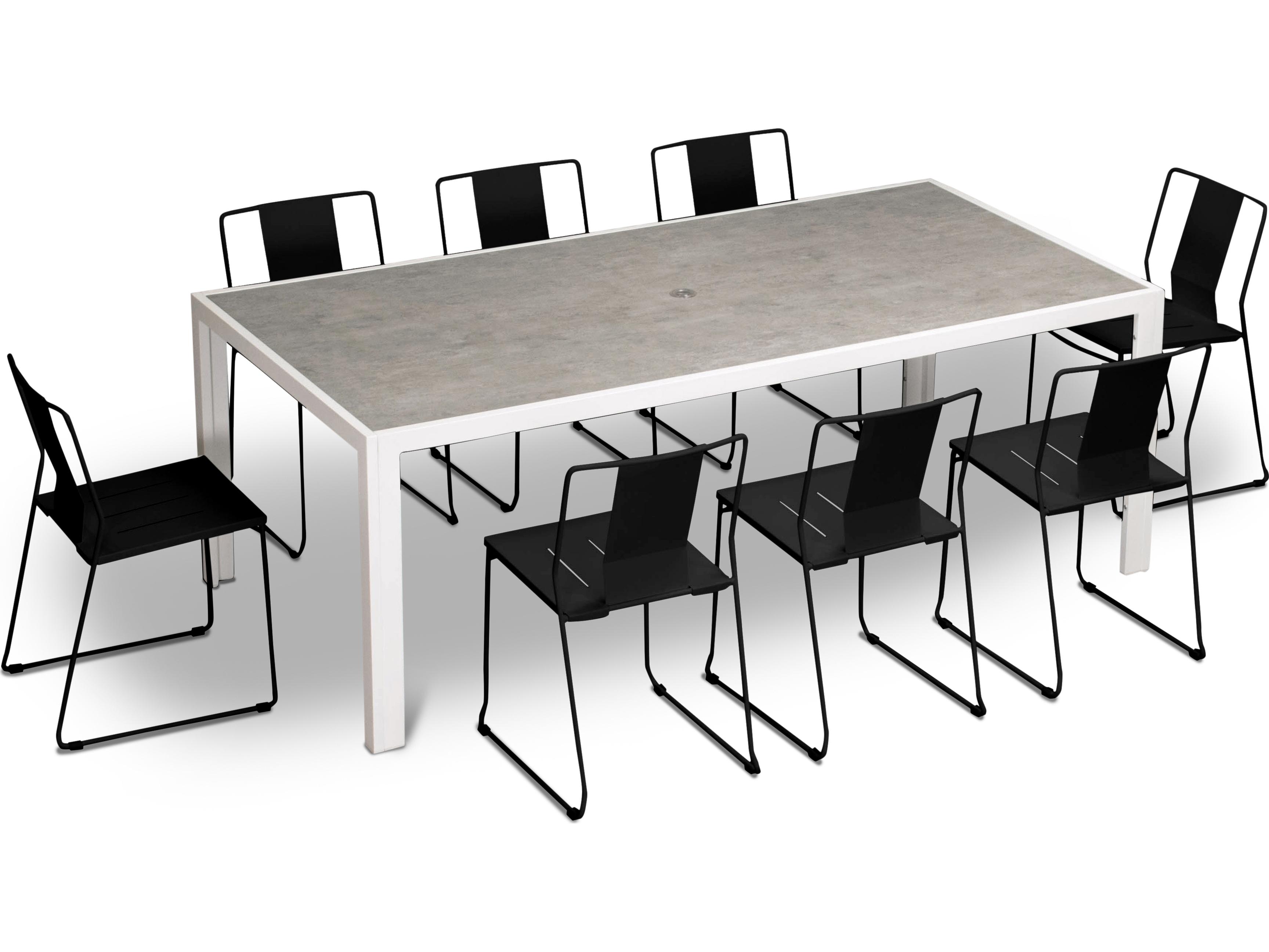 Harmonia Living Frank Steel 9 Piece Extendable Outdoor Dining Set