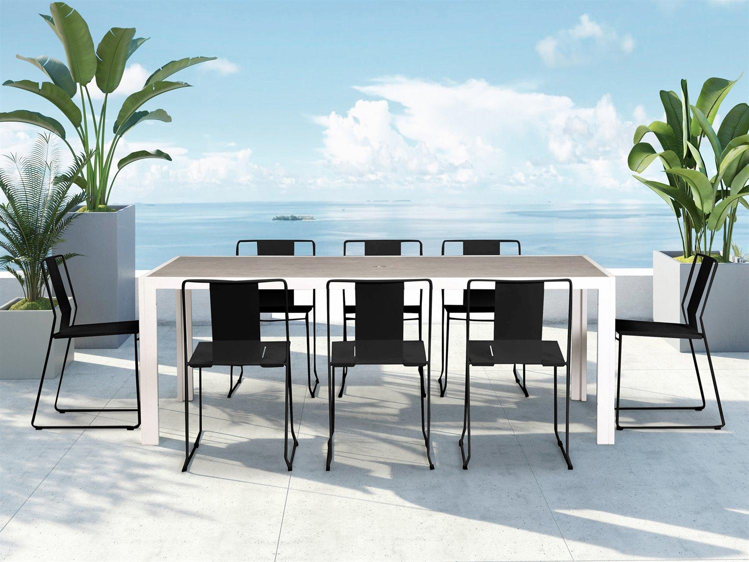 Harmonia Living Frank Steel 9 Piece Extendable Outdoor Dining Set