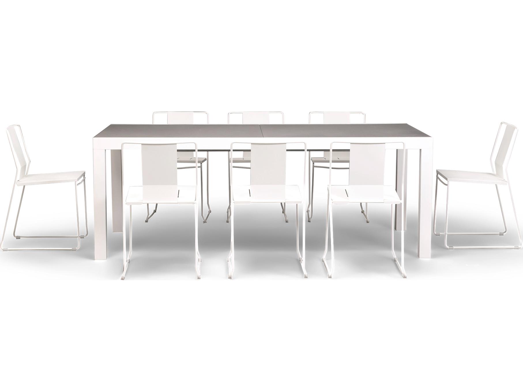 Harmonia Living Frank Steel 9 Piece Extendable Outdoor Patio Dining Set