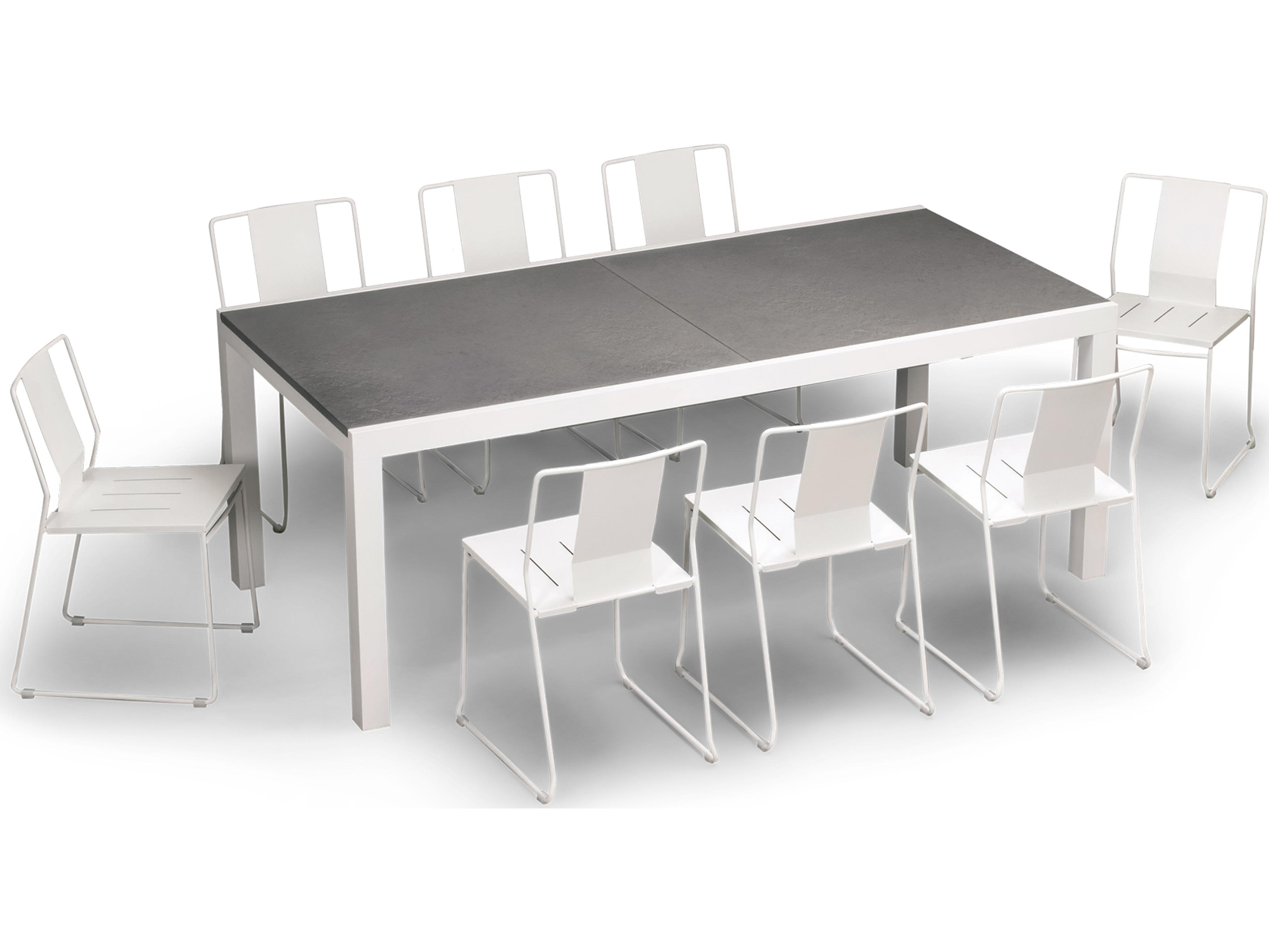 Harmonia Living Frank Steel 9 Piece Extendable Outdoor Patio Dining Set