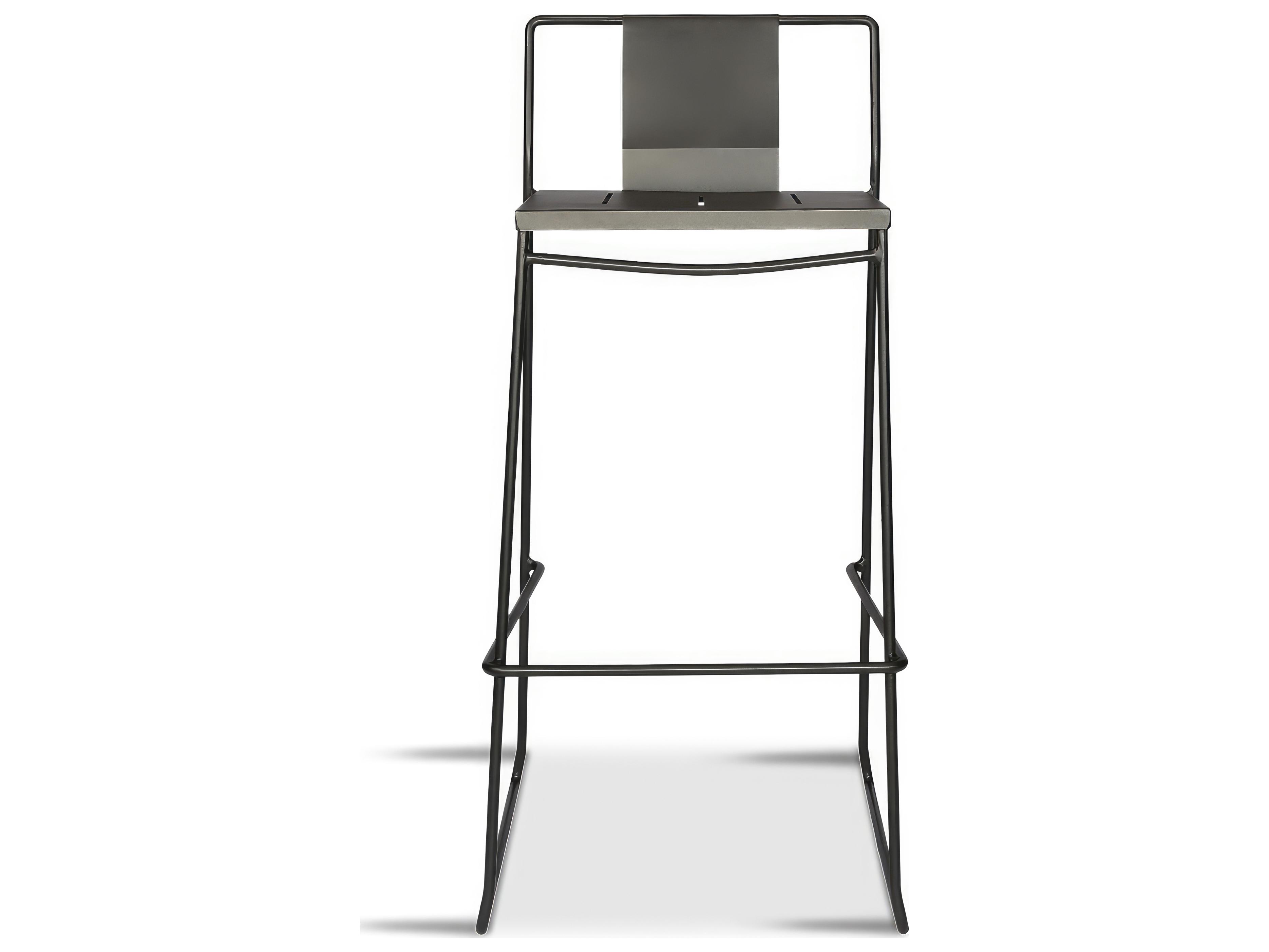 Harmonia Living Frank Steel Stackable Outdoor Patio Bar Chair