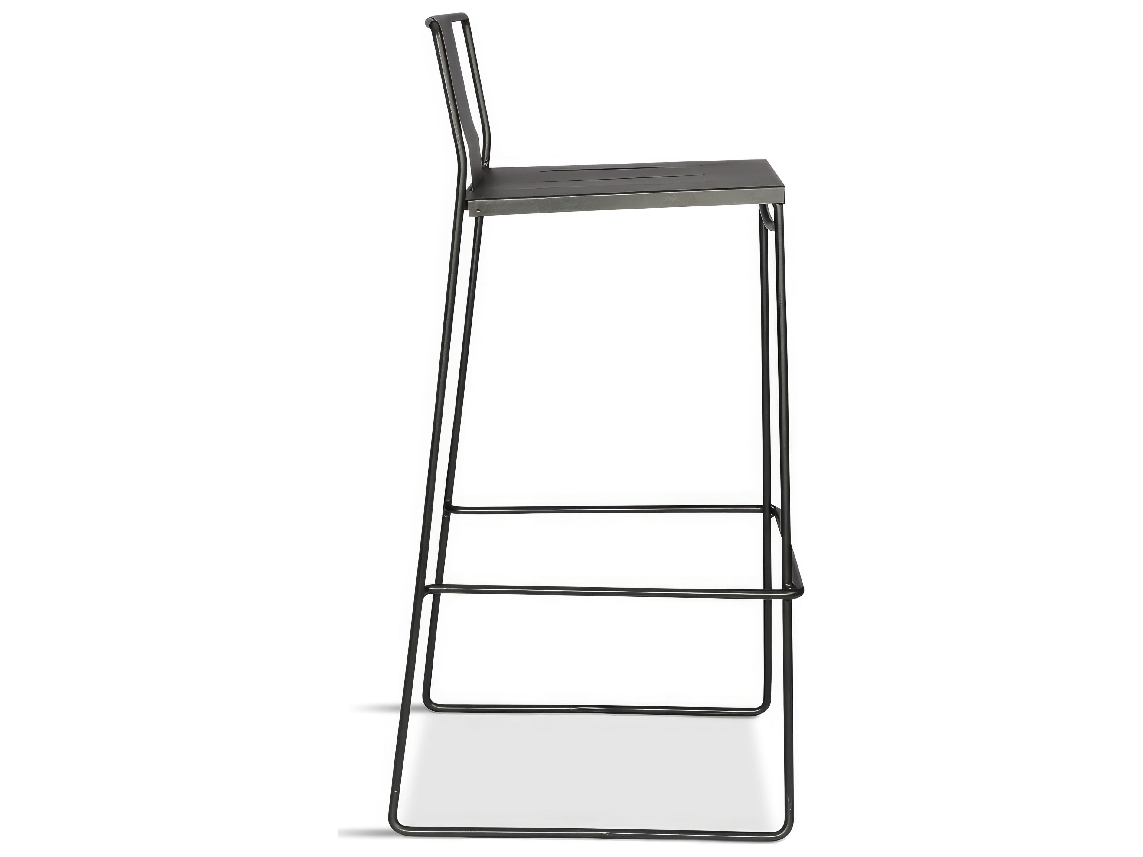 Harmonia Living Frank Steel Stackable Outdoor Patio Bar Chair