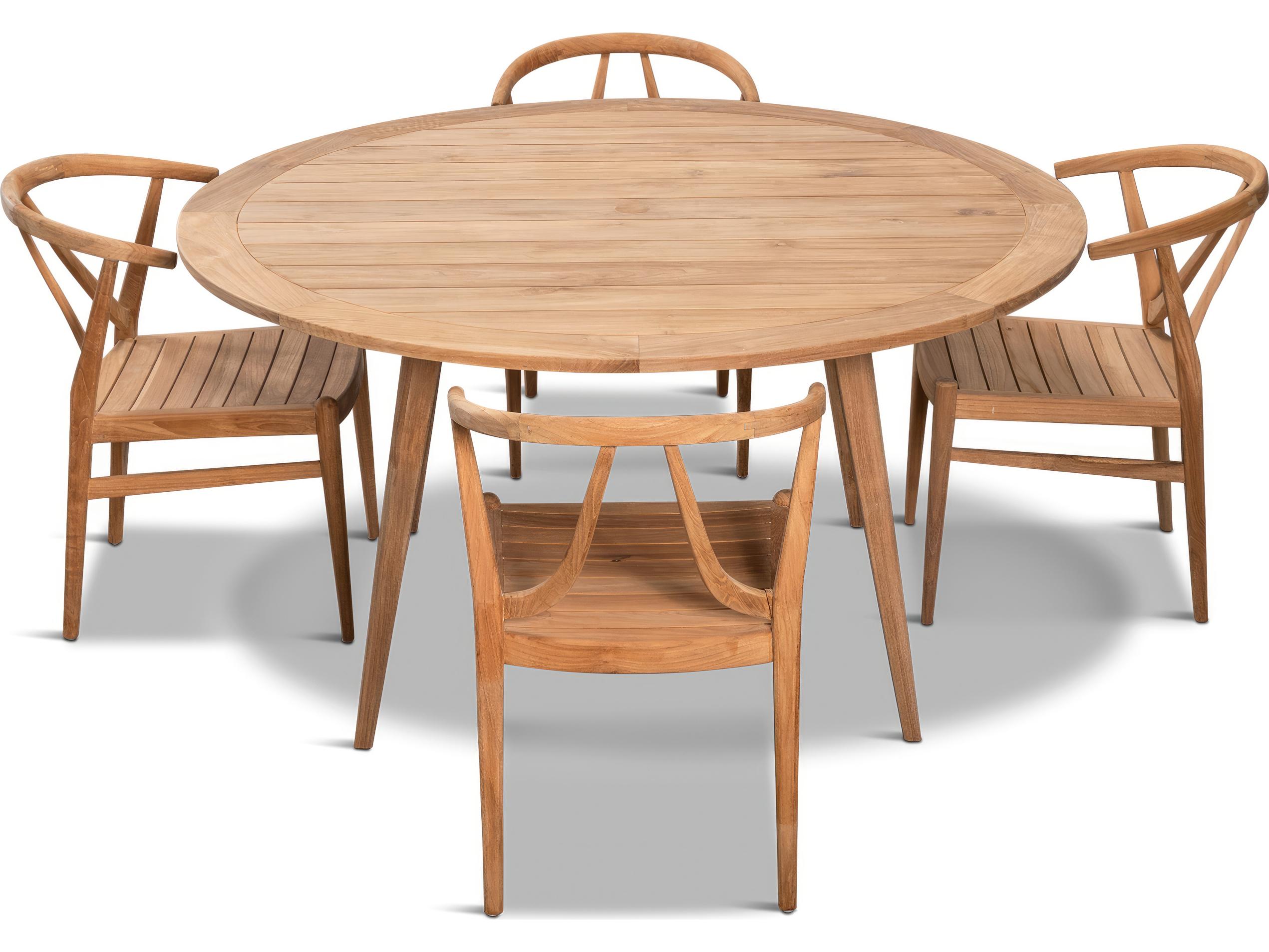 Harmonia Living Holland Teak 5 Piece Outdoor Dining Set