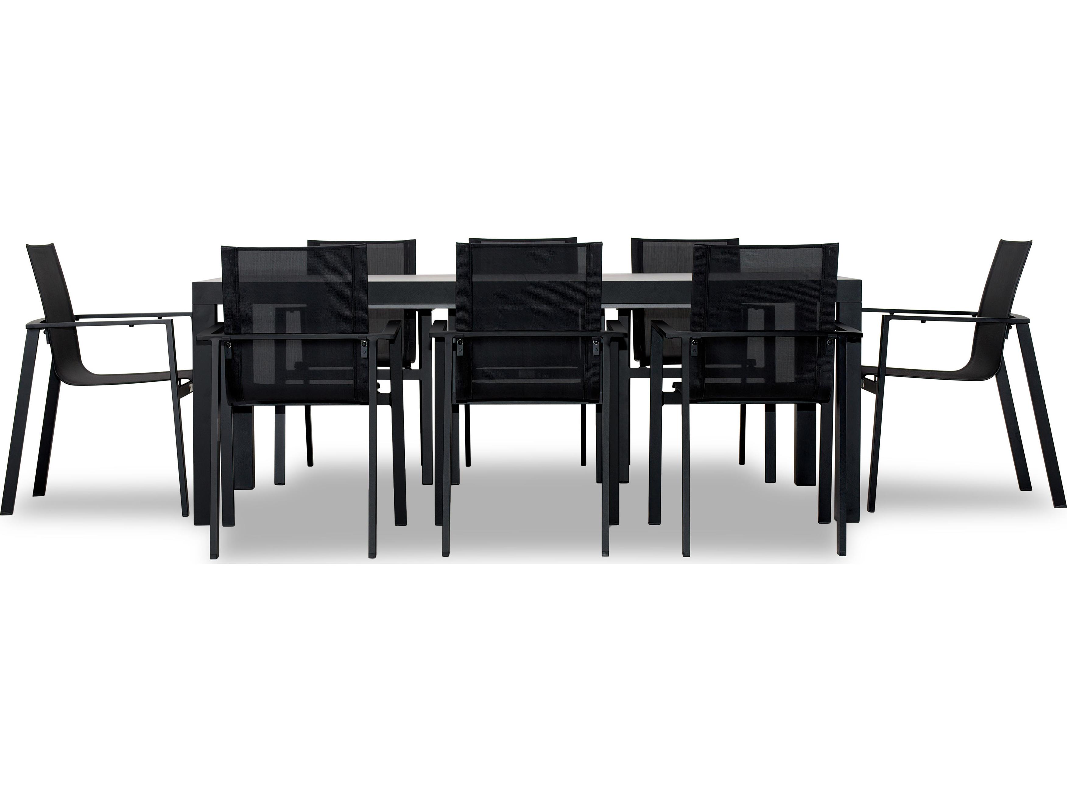 Harmonia Living Lift Aluminum Sling 9 Piece Patio Dining Set