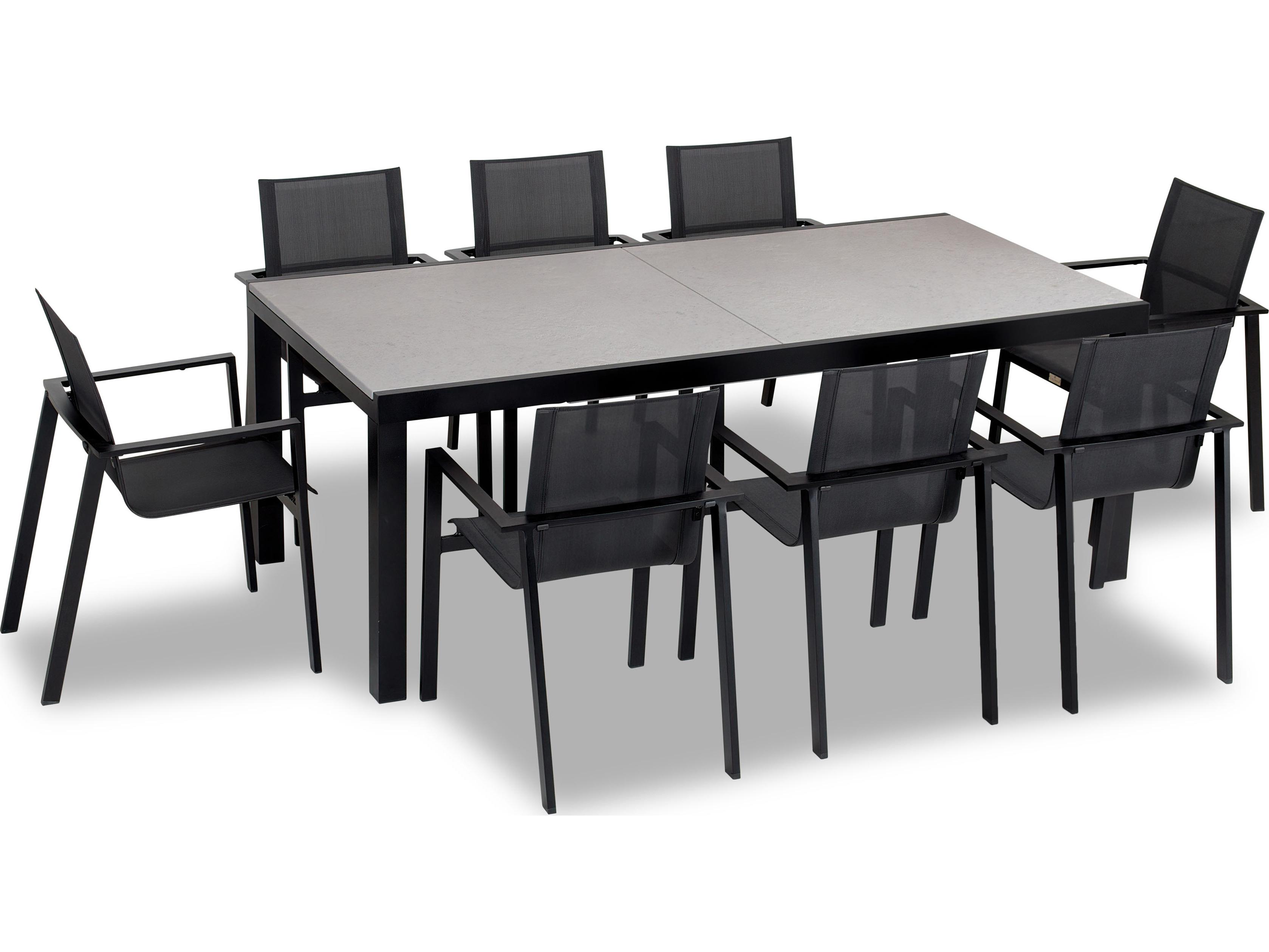 Harmonia Living Lift Aluminum Sling 9 Piece Patio Dining Set