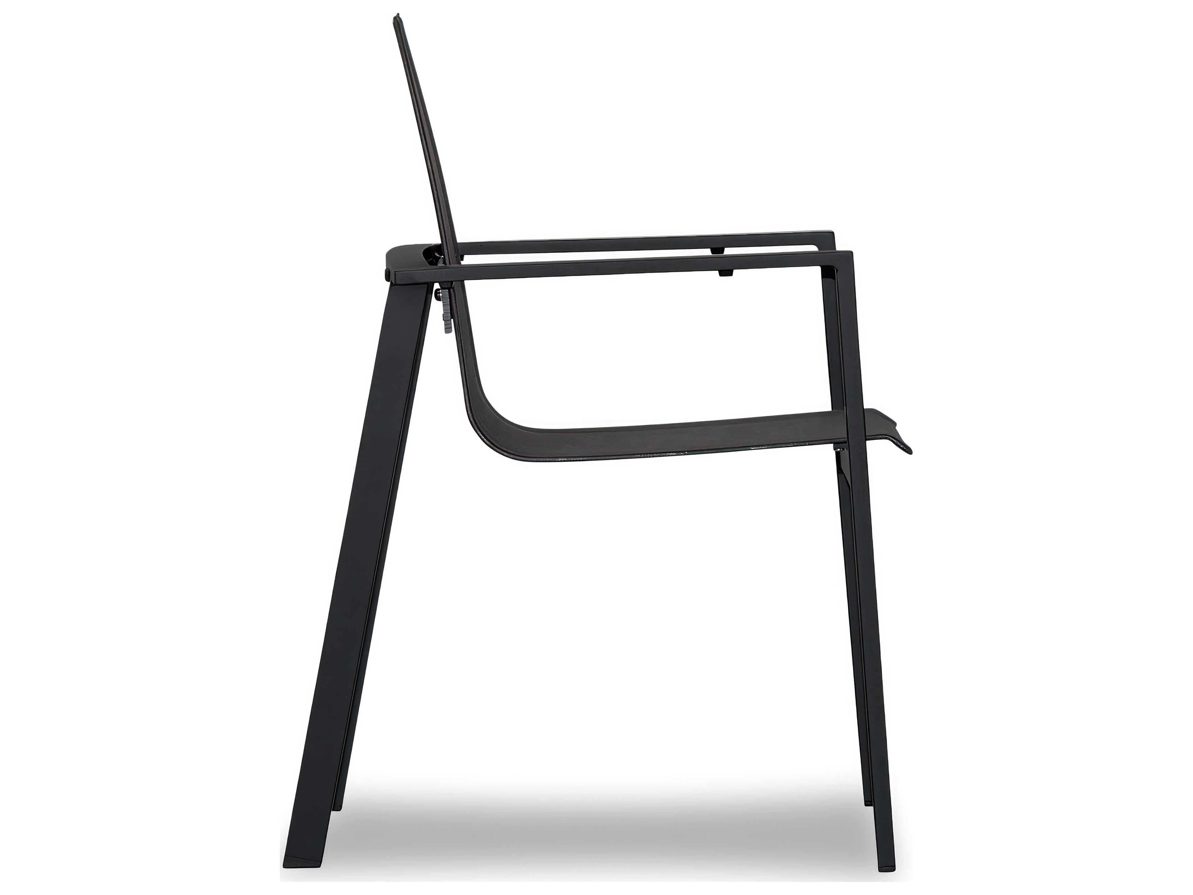 Harmonia Living Lift Aluminum Sling Stackable Patio Dining Arm Chair