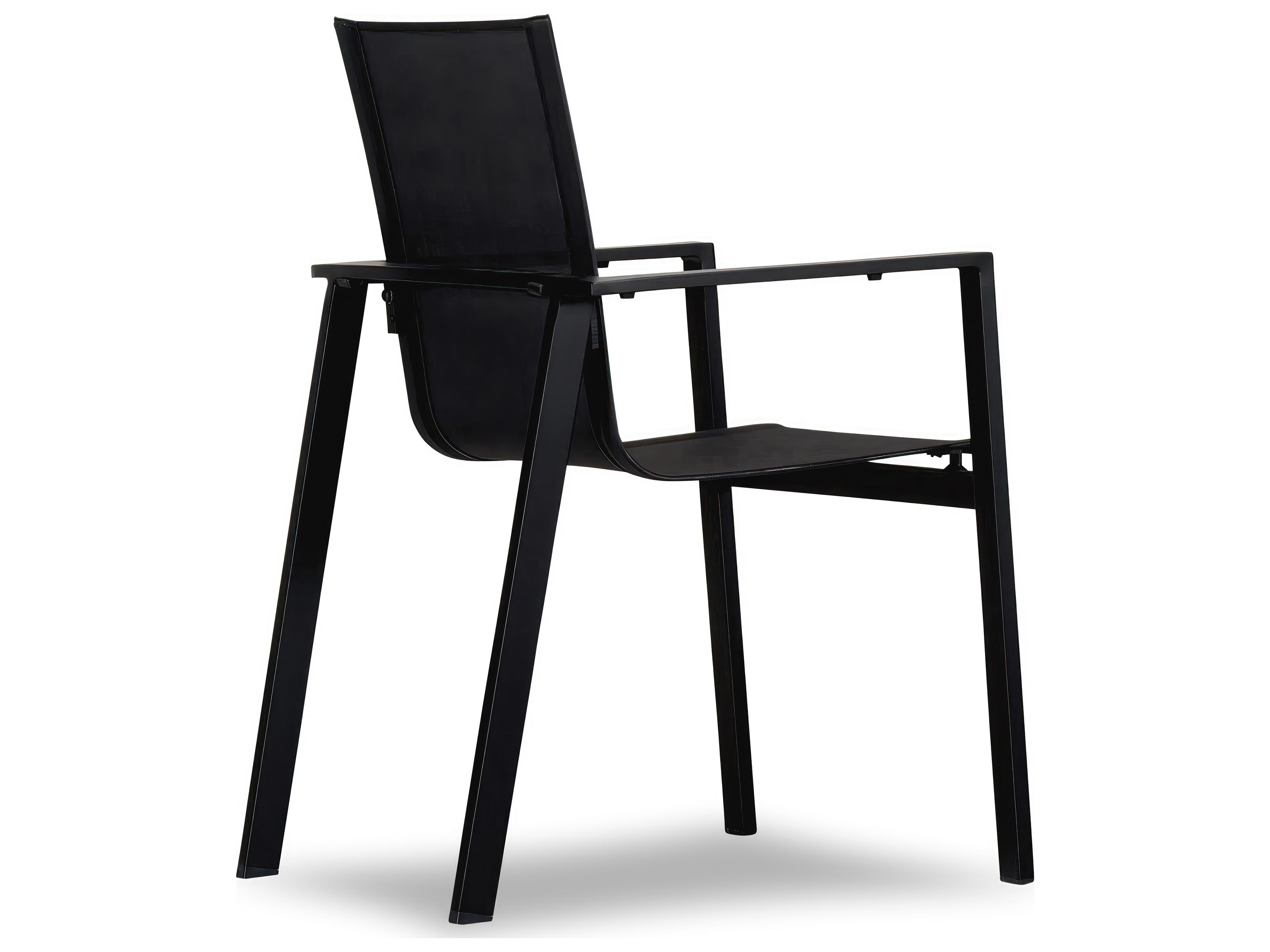 Harmonia Living Lift Aluminum Sling Stackable Patio Dining Arm Chair