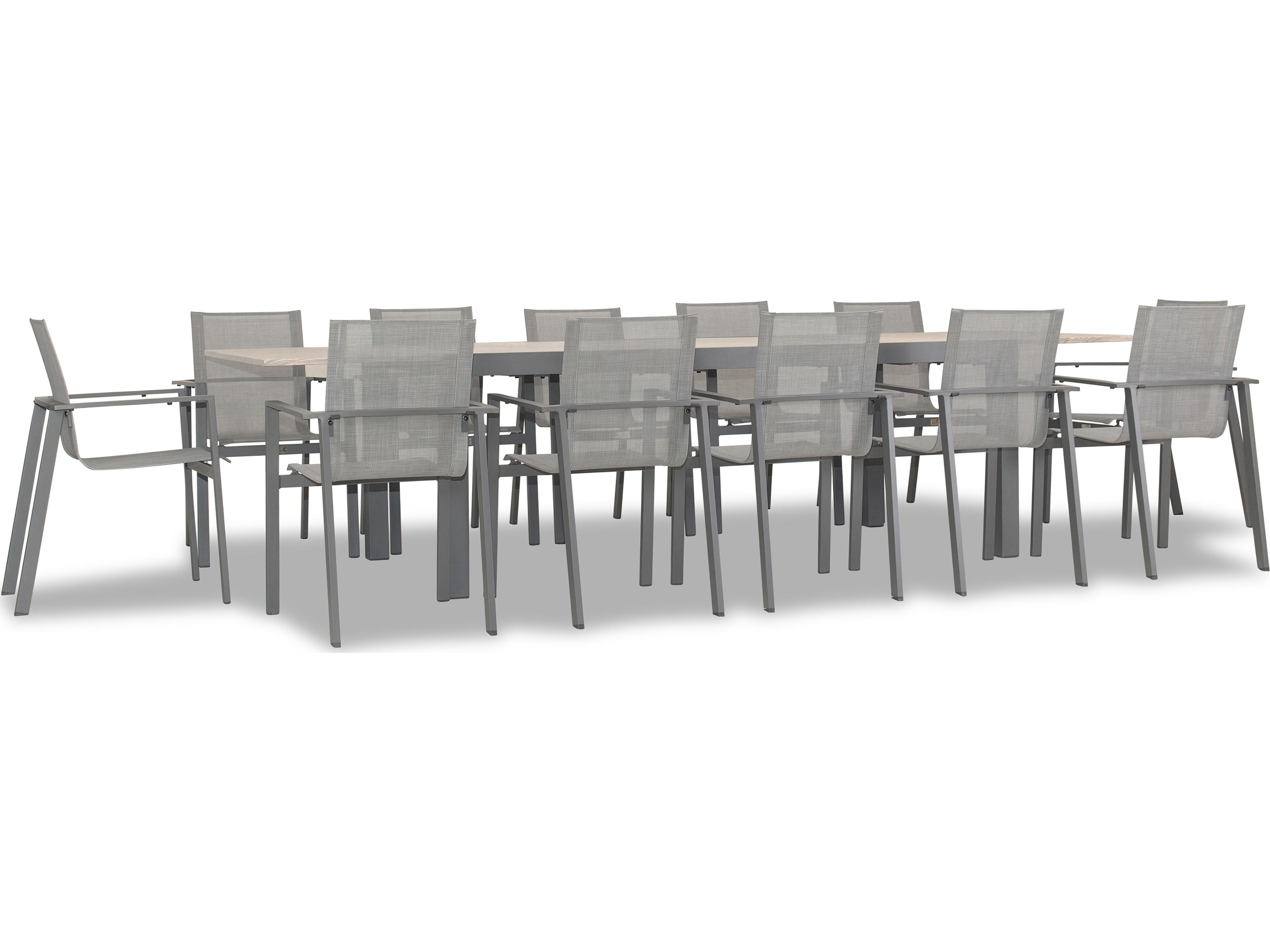 Harmonia Living Lift Aluminum Sling 13 Piece Extendable Outdoor Patio Dining Set
