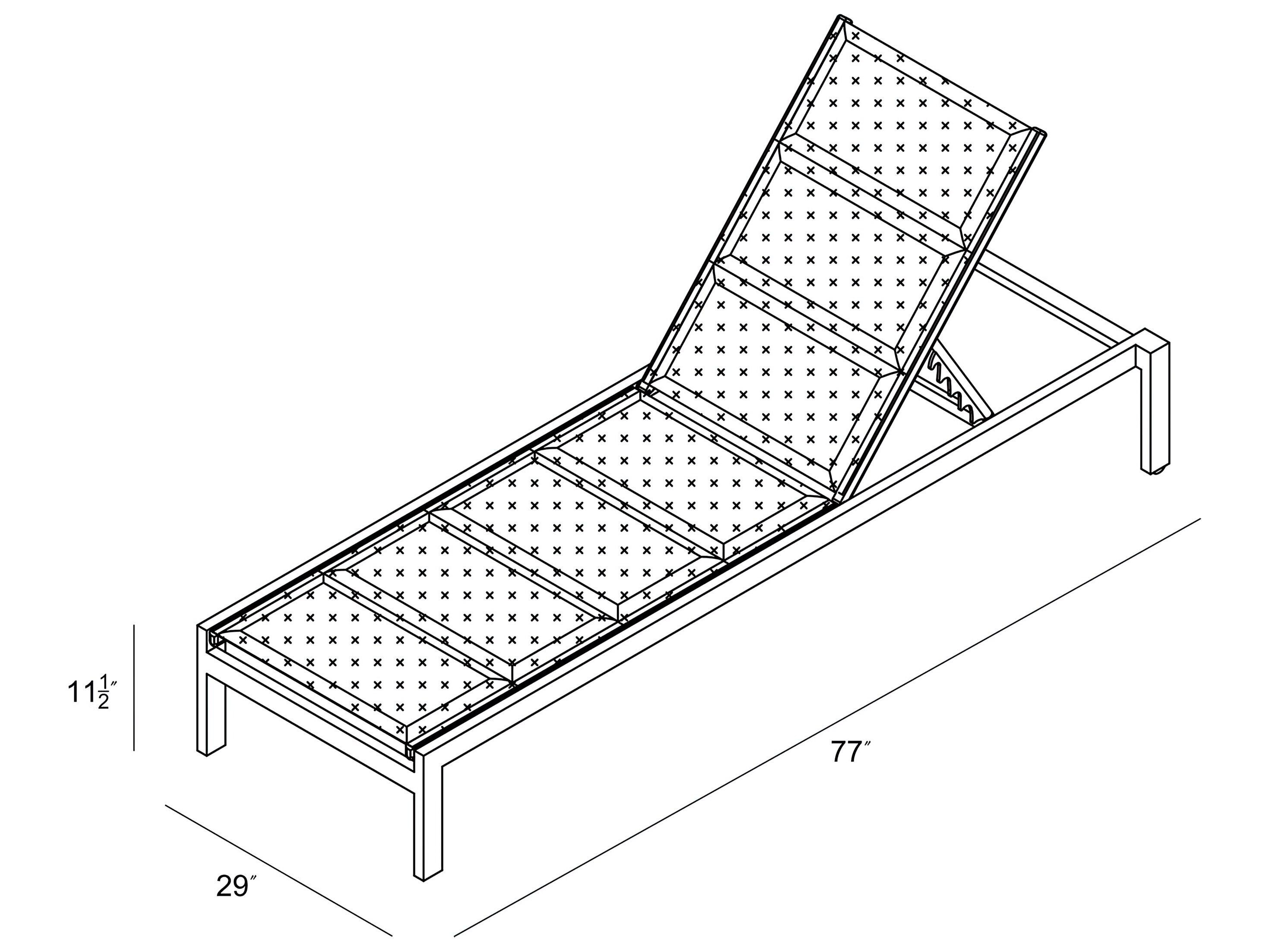 Harmonia Living Lift Aluminum Sling Stackable Reclining Patio Chaise Lounge Set of 2