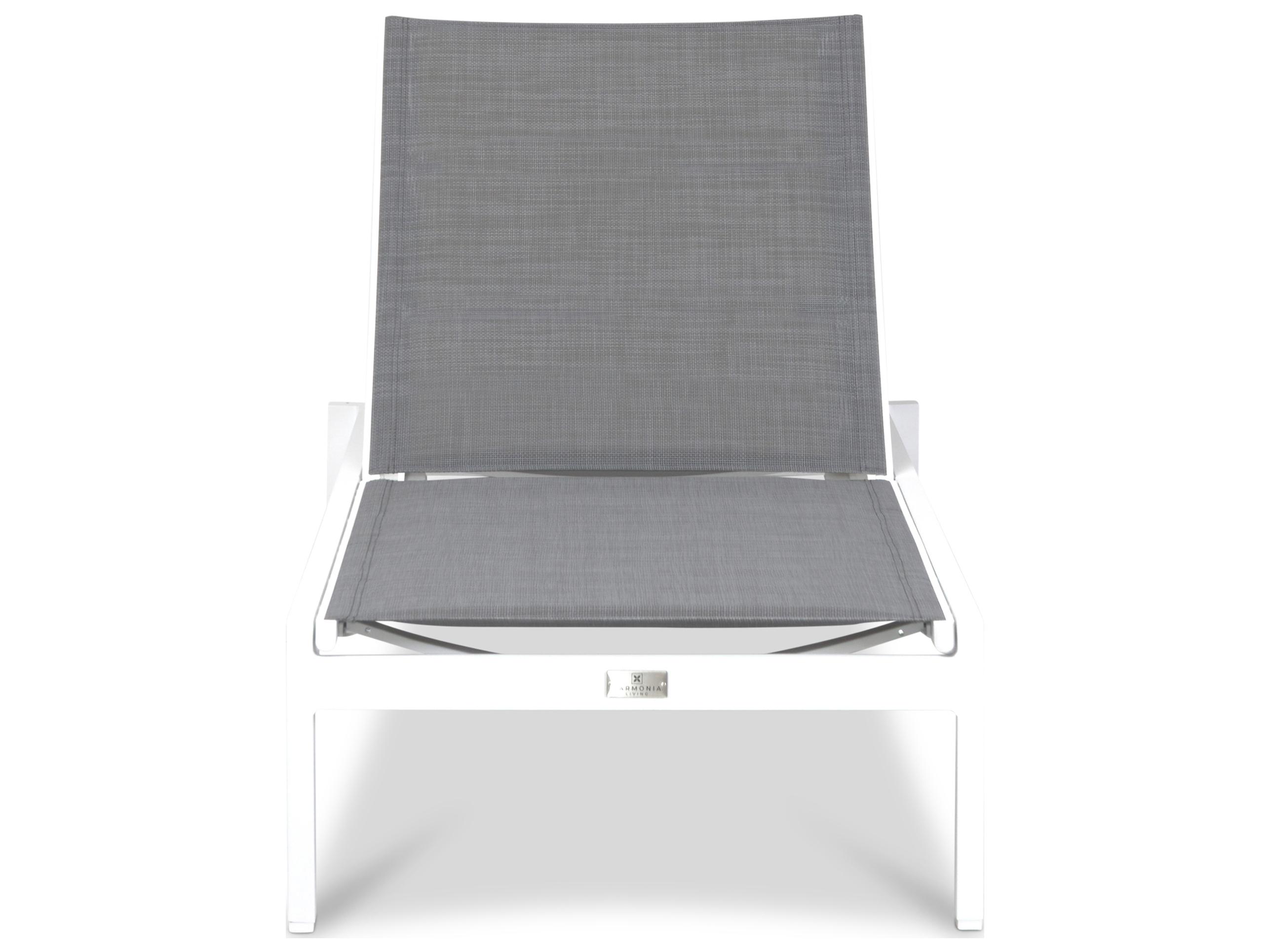 Harmonia Living Lift Aluminum Sling 3 Piece Chaise Outdoor Patio Lounge Set