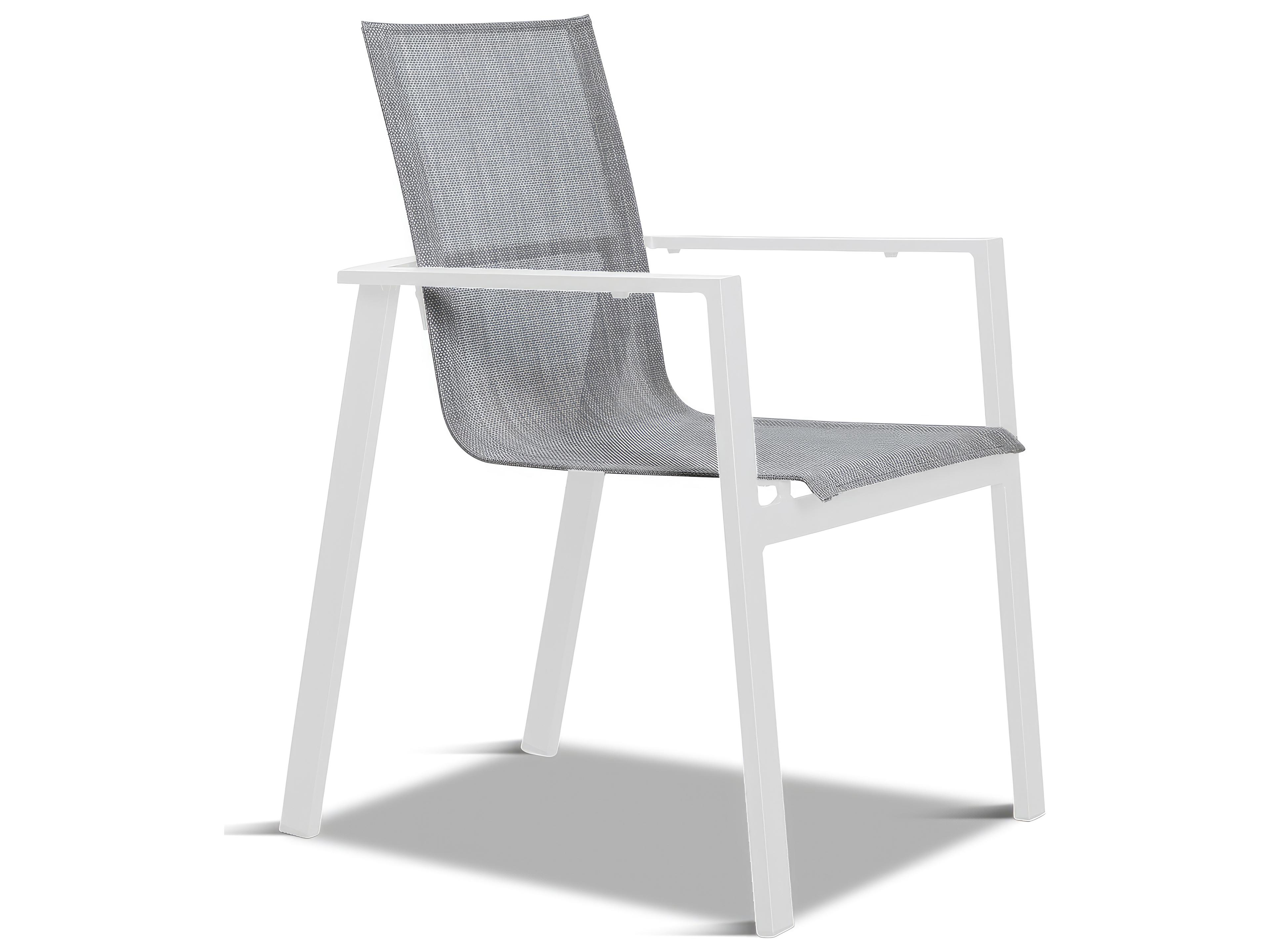 Harmonia Living Lift Aluminum Sling Stackable Outdoor Dining Arm Chair