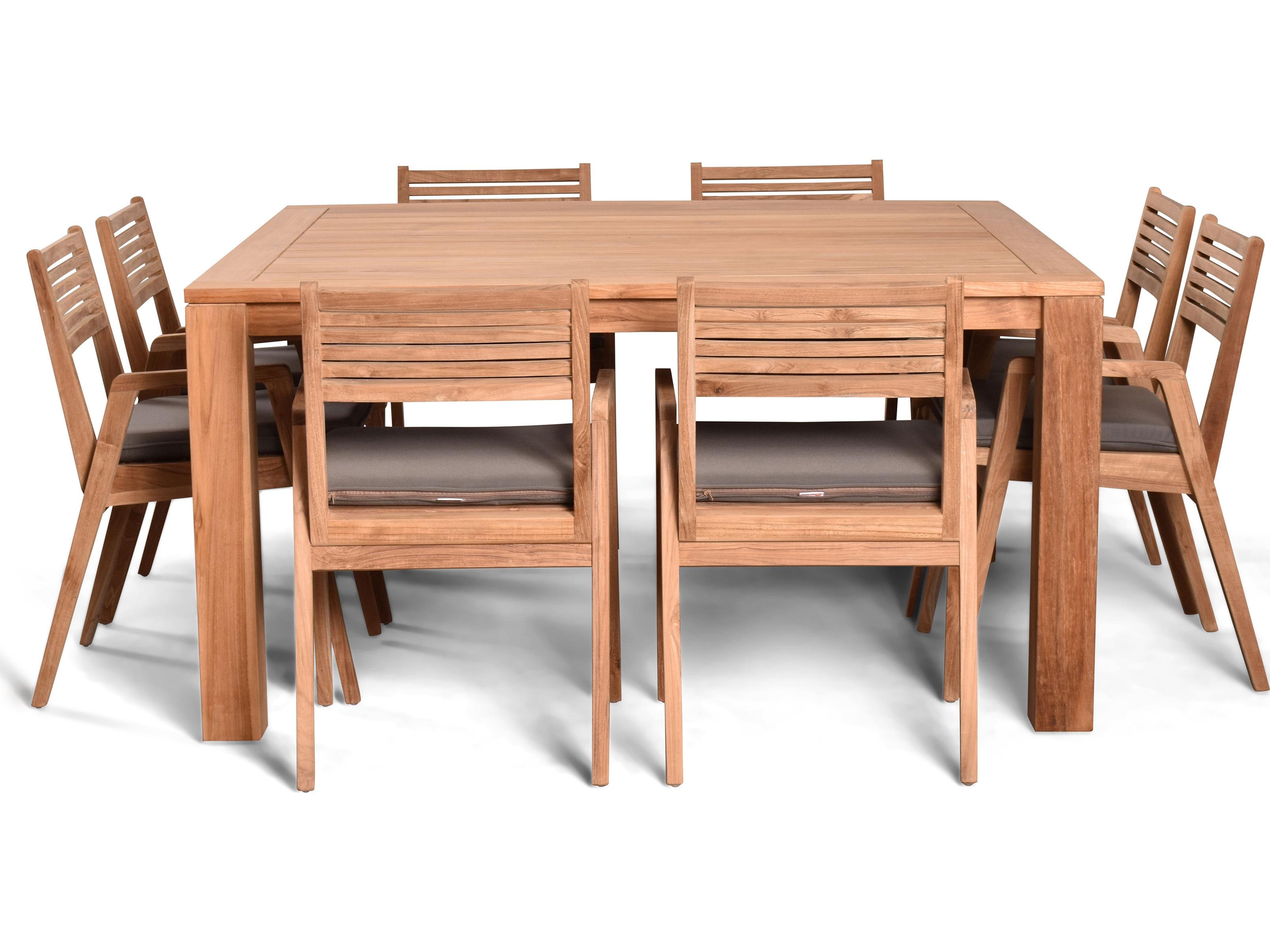 Harmonia Living Link Teak 9 Piece Outdoor Dining Set