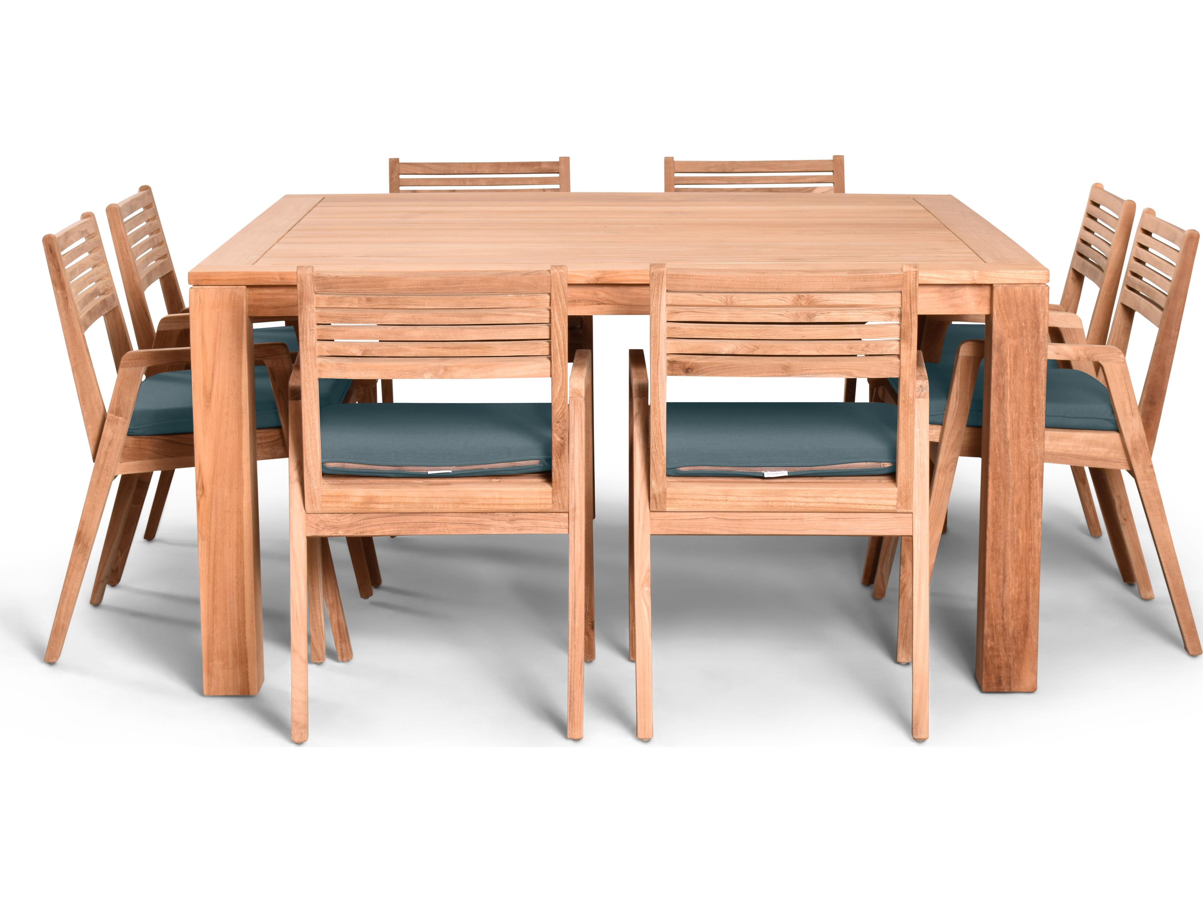 Harmonia Living Link Teak 9 Piece Outdoor Dining Set