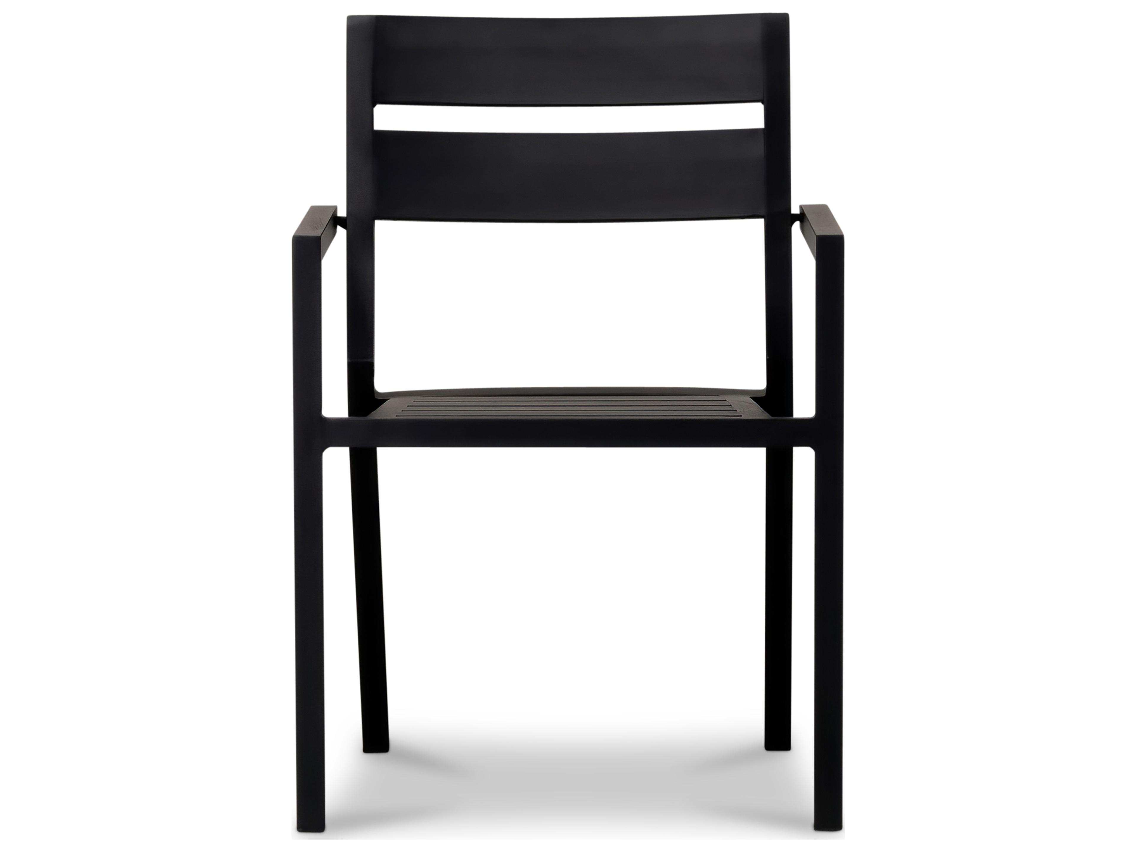Harmonia Living Pacifica Aluminum Stackable Patio Dining Arm Chair
