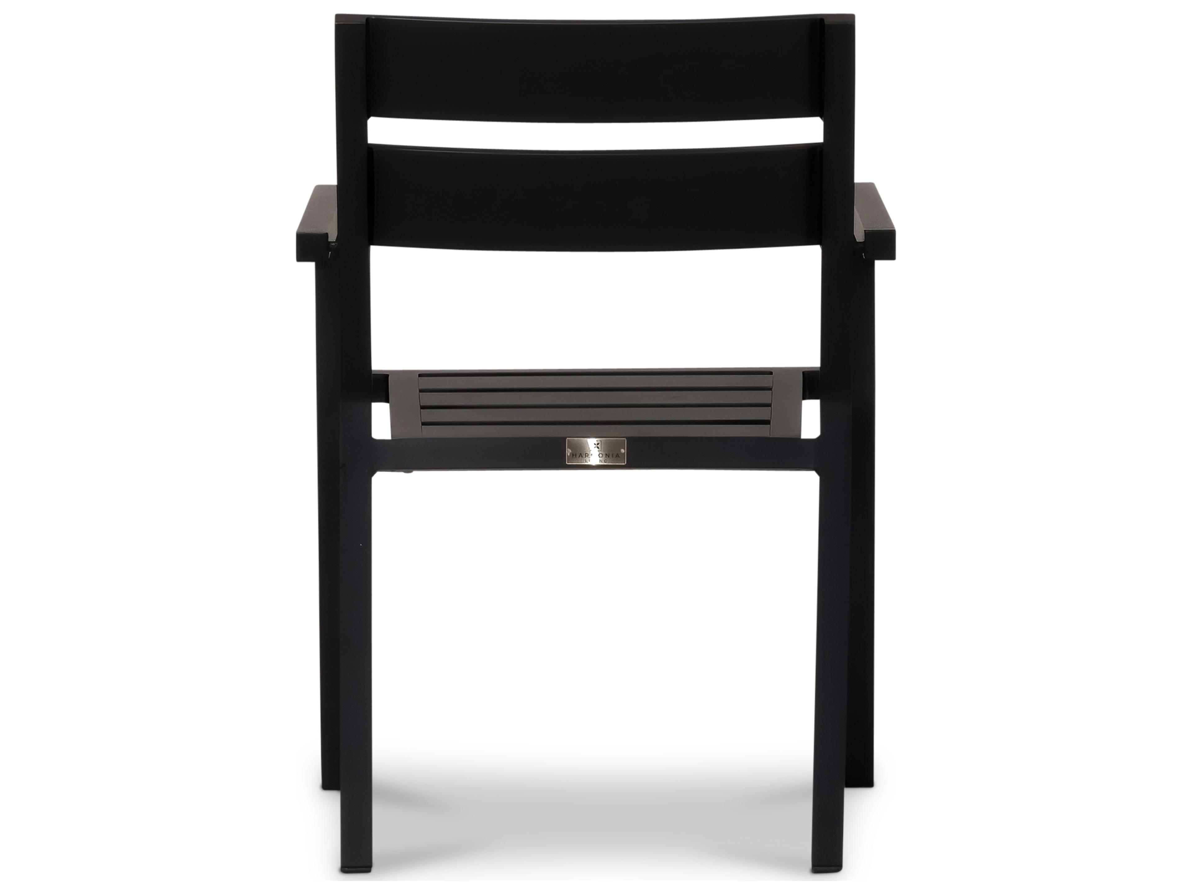 Harmonia Living Pacifica Aluminum Stackable Patio Dining Arm Chair