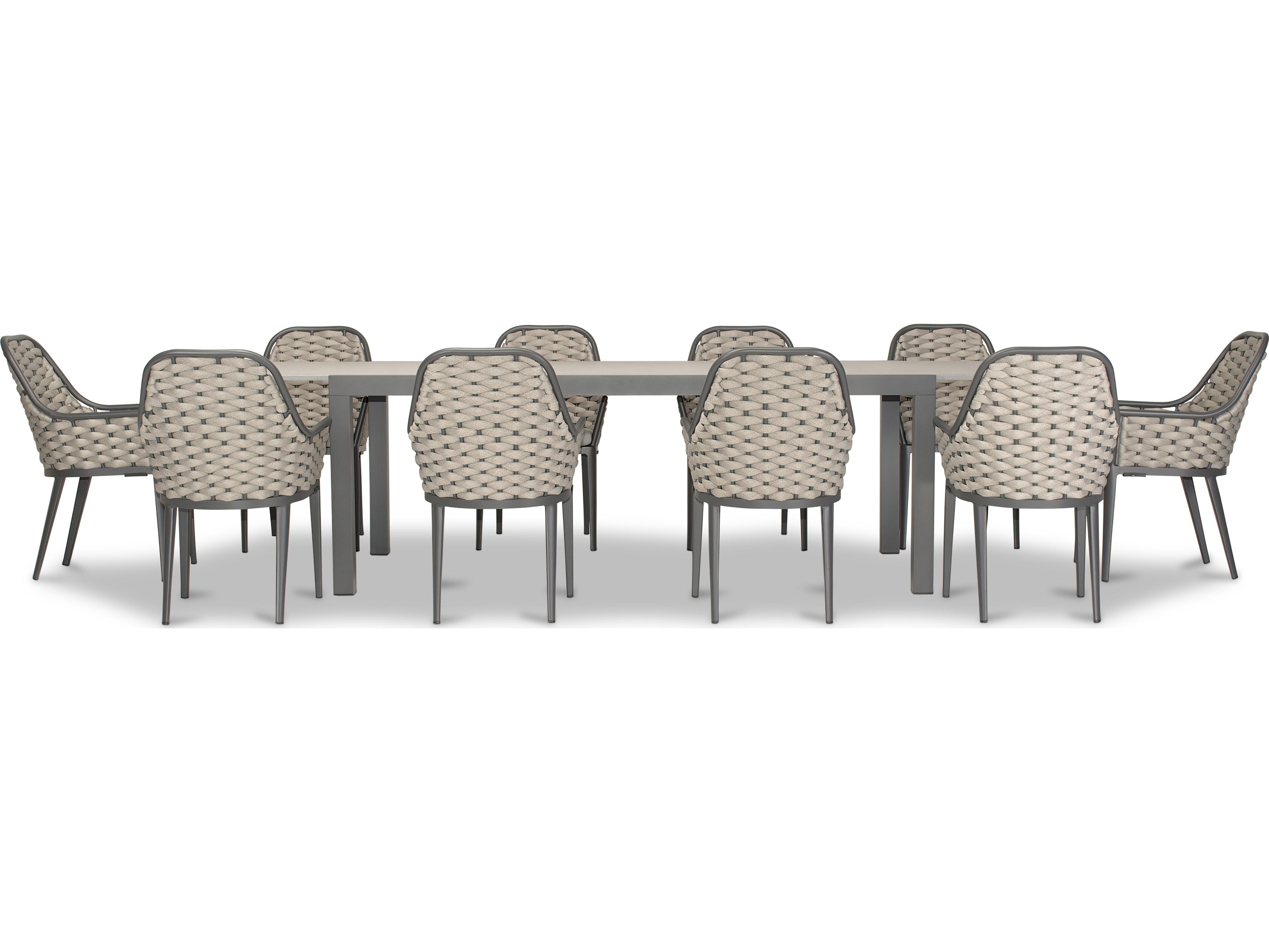Harmonia Living Parlor Aluminum Rope 13 Piece Patio Dining Set