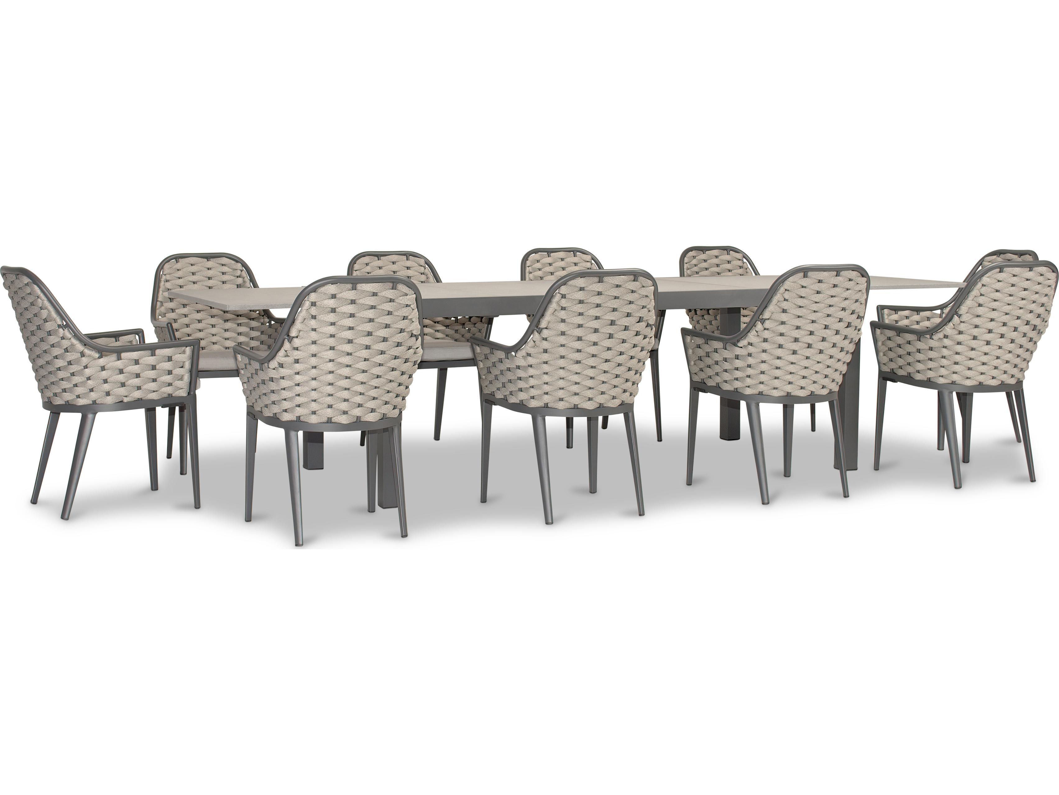 Harmonia Living Parlor Aluminum Rope 13 Piece Patio Dining Set