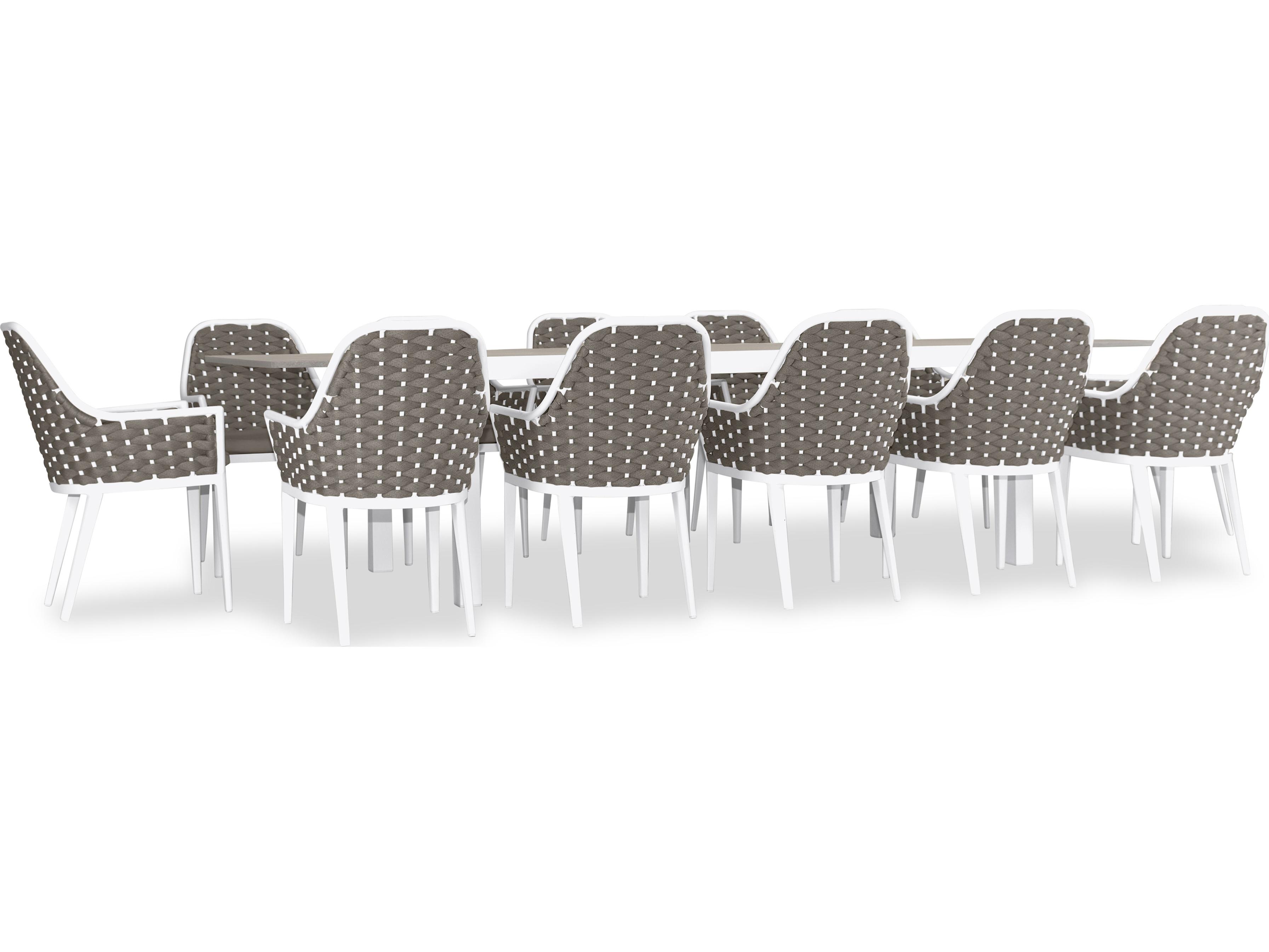 Harmonia Living Parlor Aluminum Rope 13 Piece Patio Dining Set