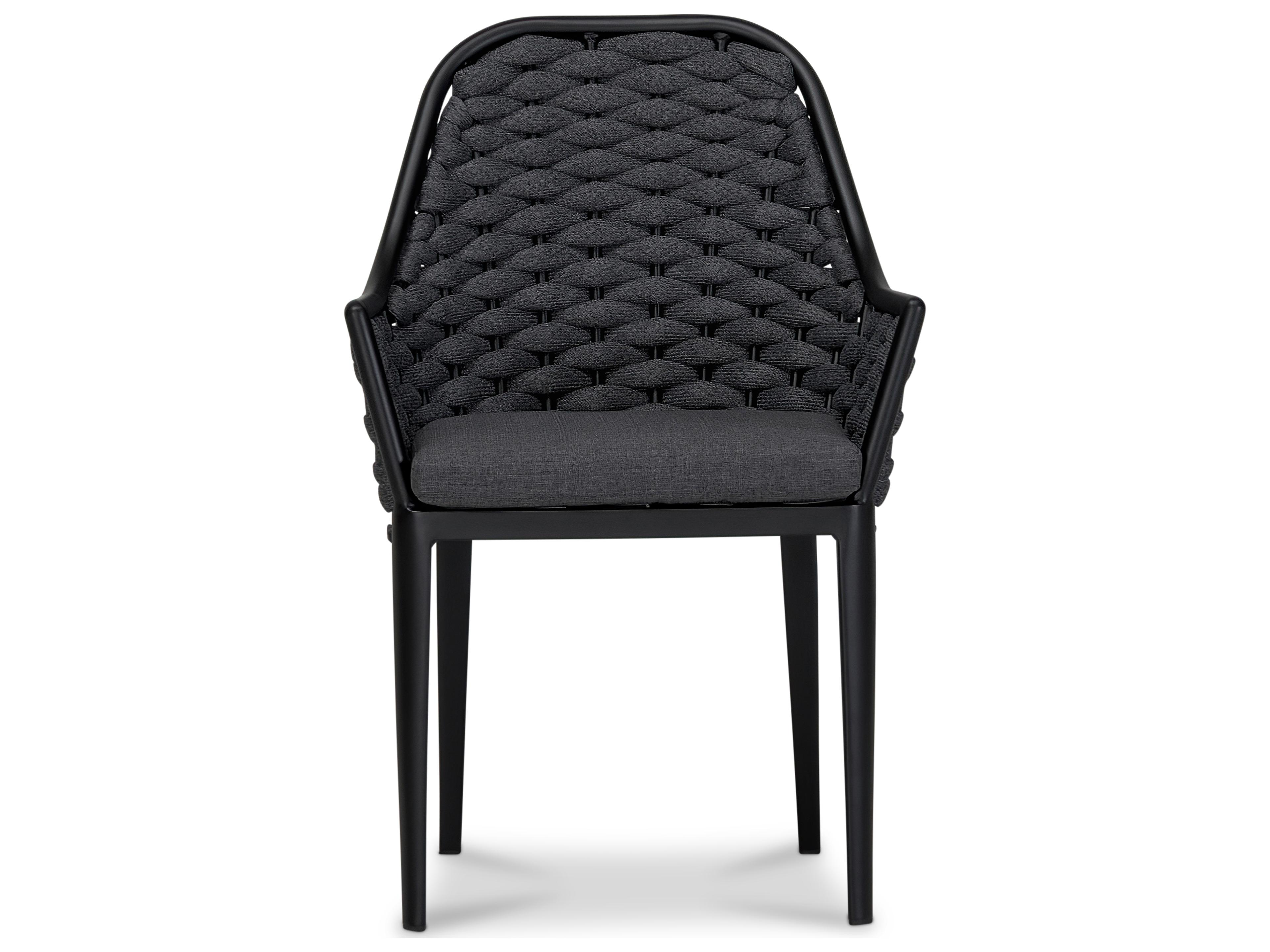 Harmonia Living Parlor Aluminum Rope Stackable Outdoor Dining Arm Chair