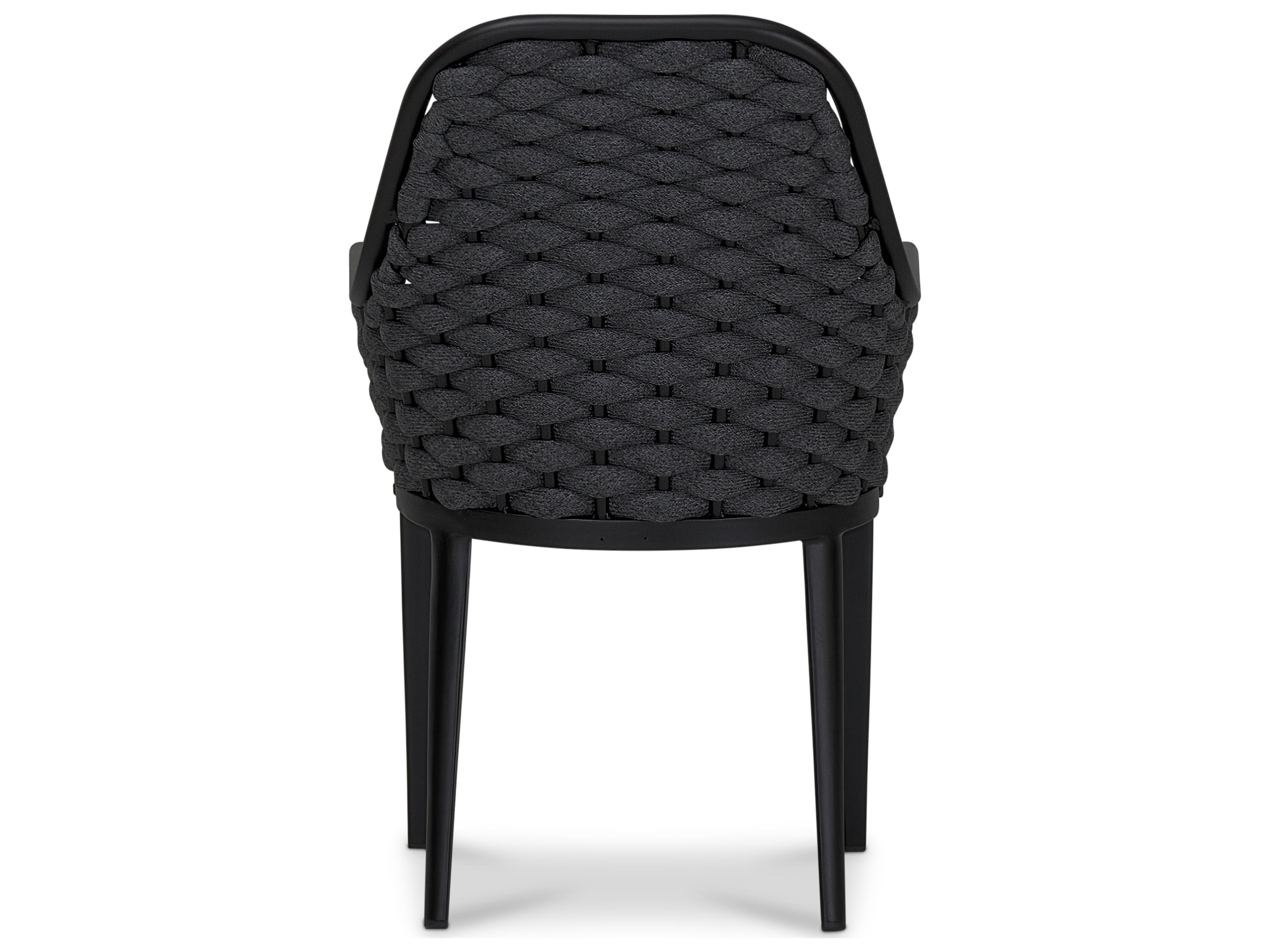 Harmonia Living Parlor Aluminum Rope Stackable Outdoor Dining Arm Chair