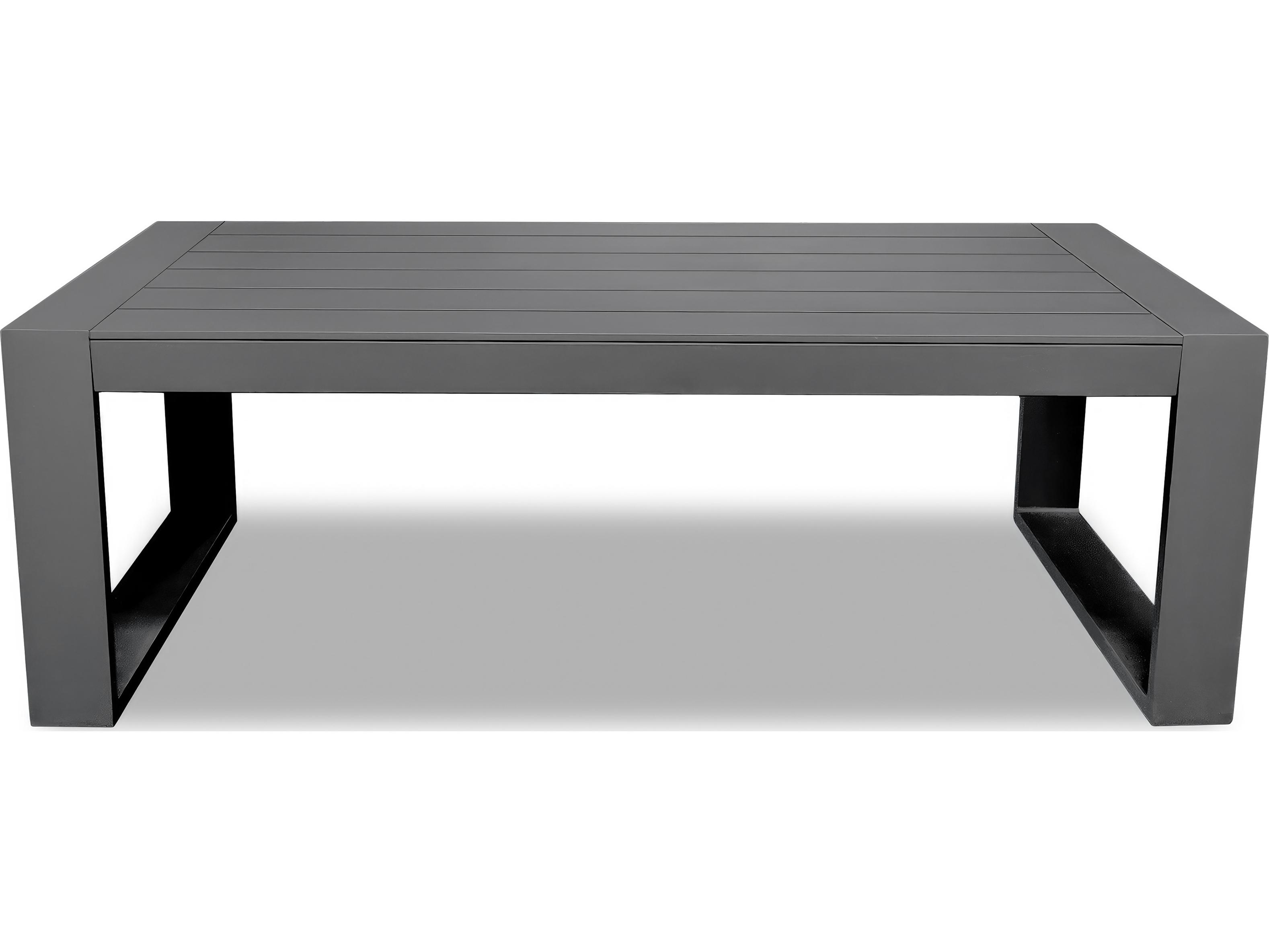 Harmonia Living Portal Aluminum Grey Rectangular Coffee table
