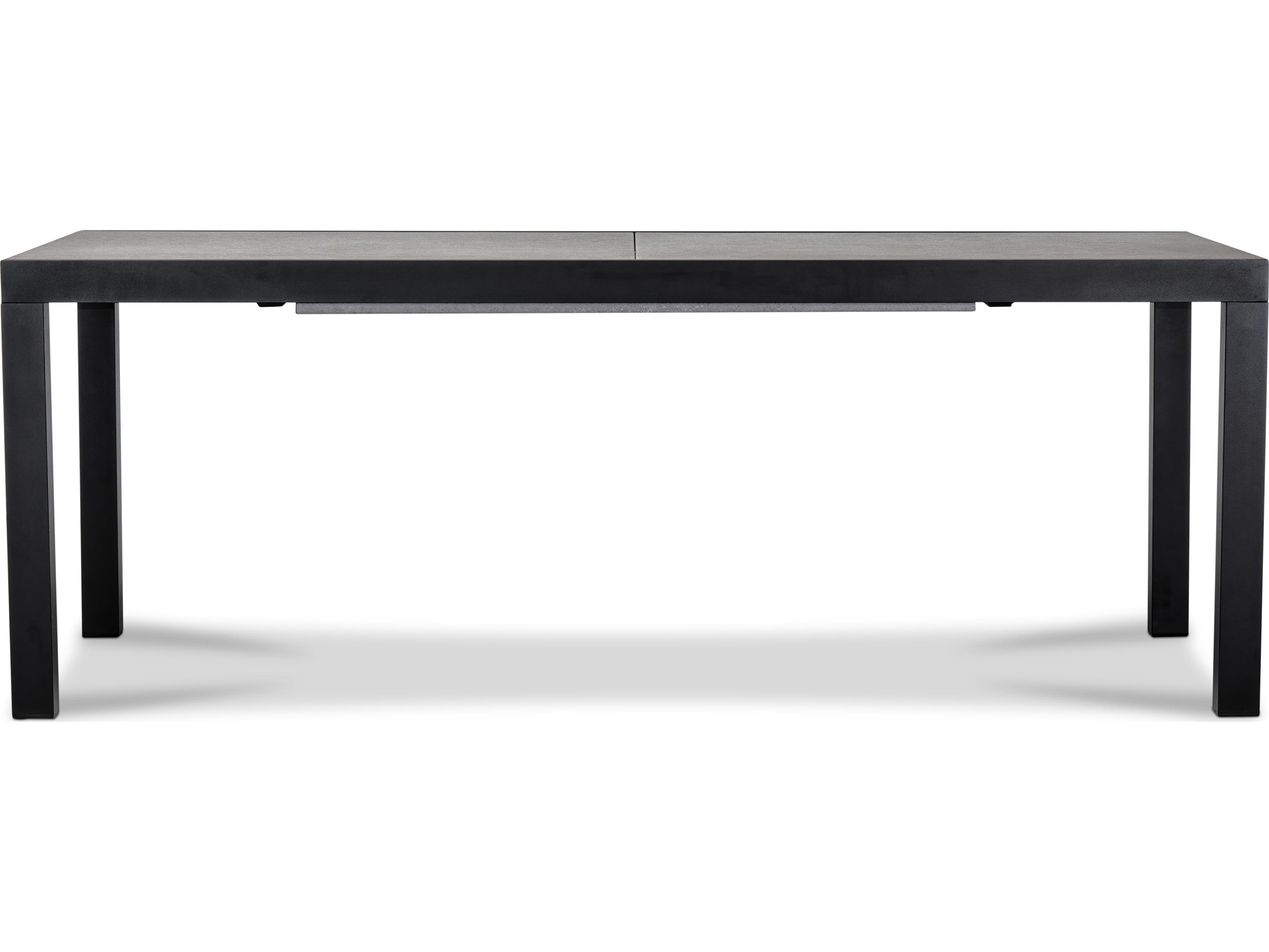 Harmonia Living Spread Aluminum Rectangular Concrete Top Extendable Dining table