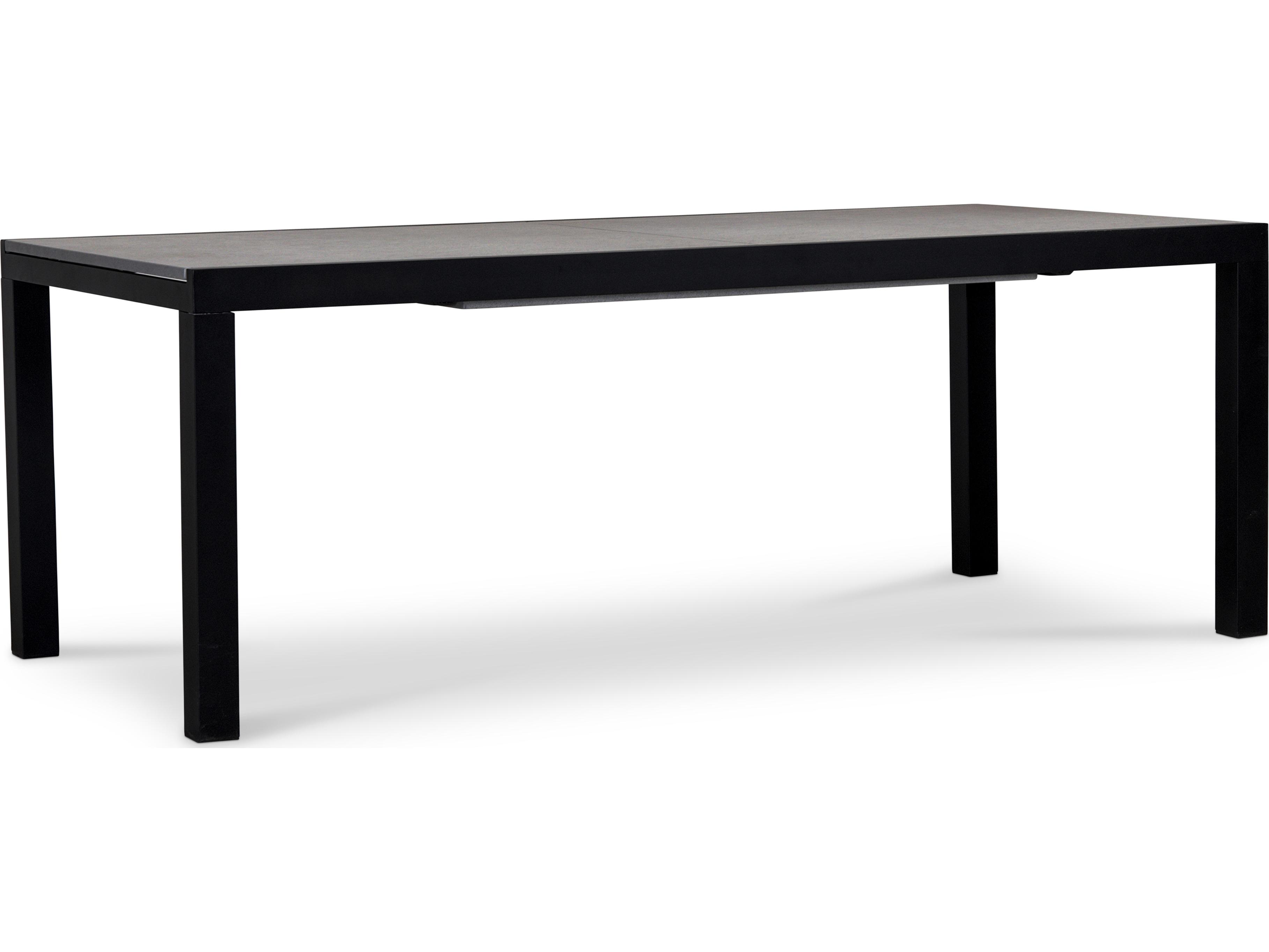 Harmonia Living Spread Aluminum Rectangular Concrete Top Extendable Dining table