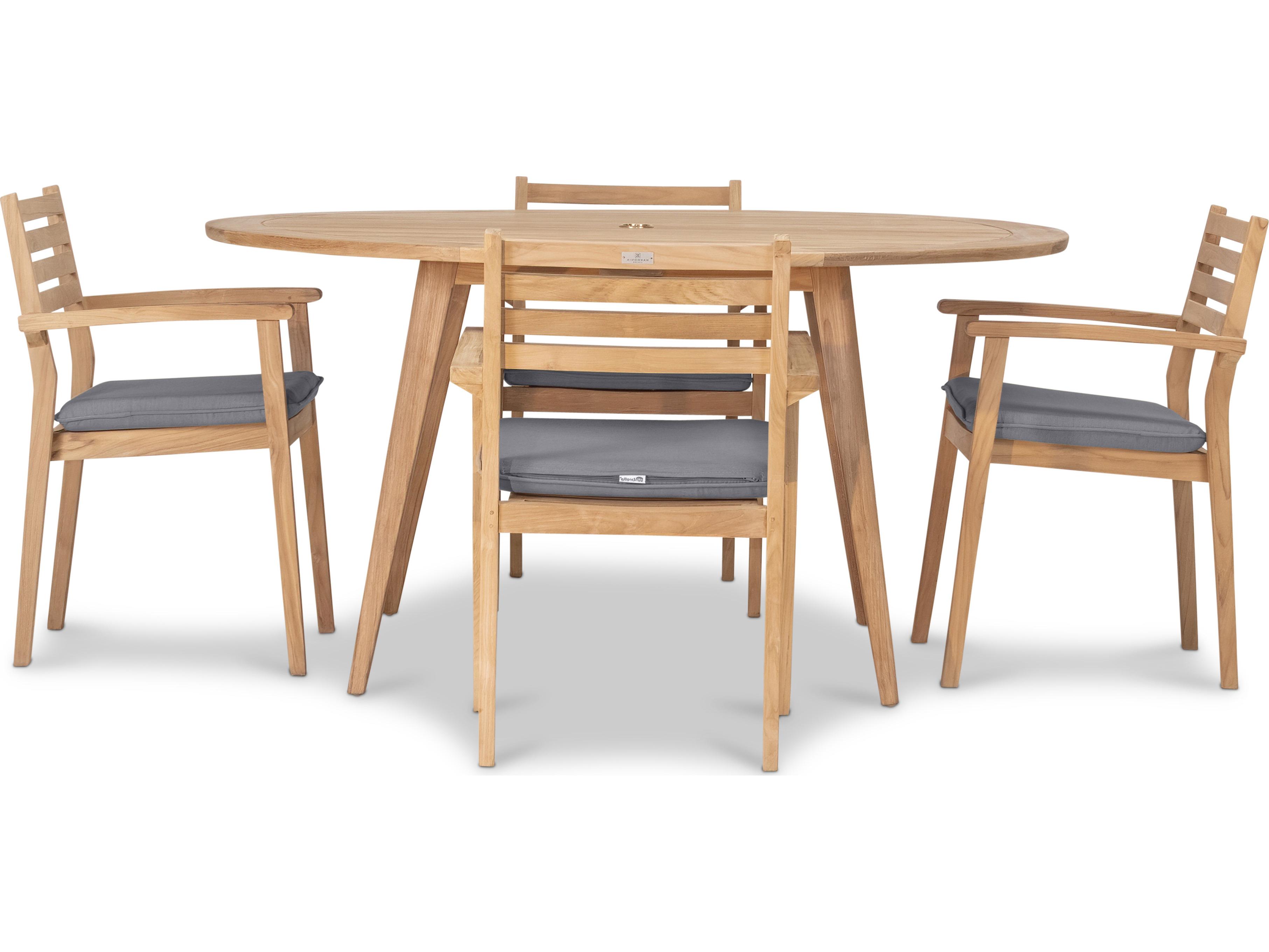 Harmonia Living Sylvan Teak 5 Piece Outdoor Patio Dining Set