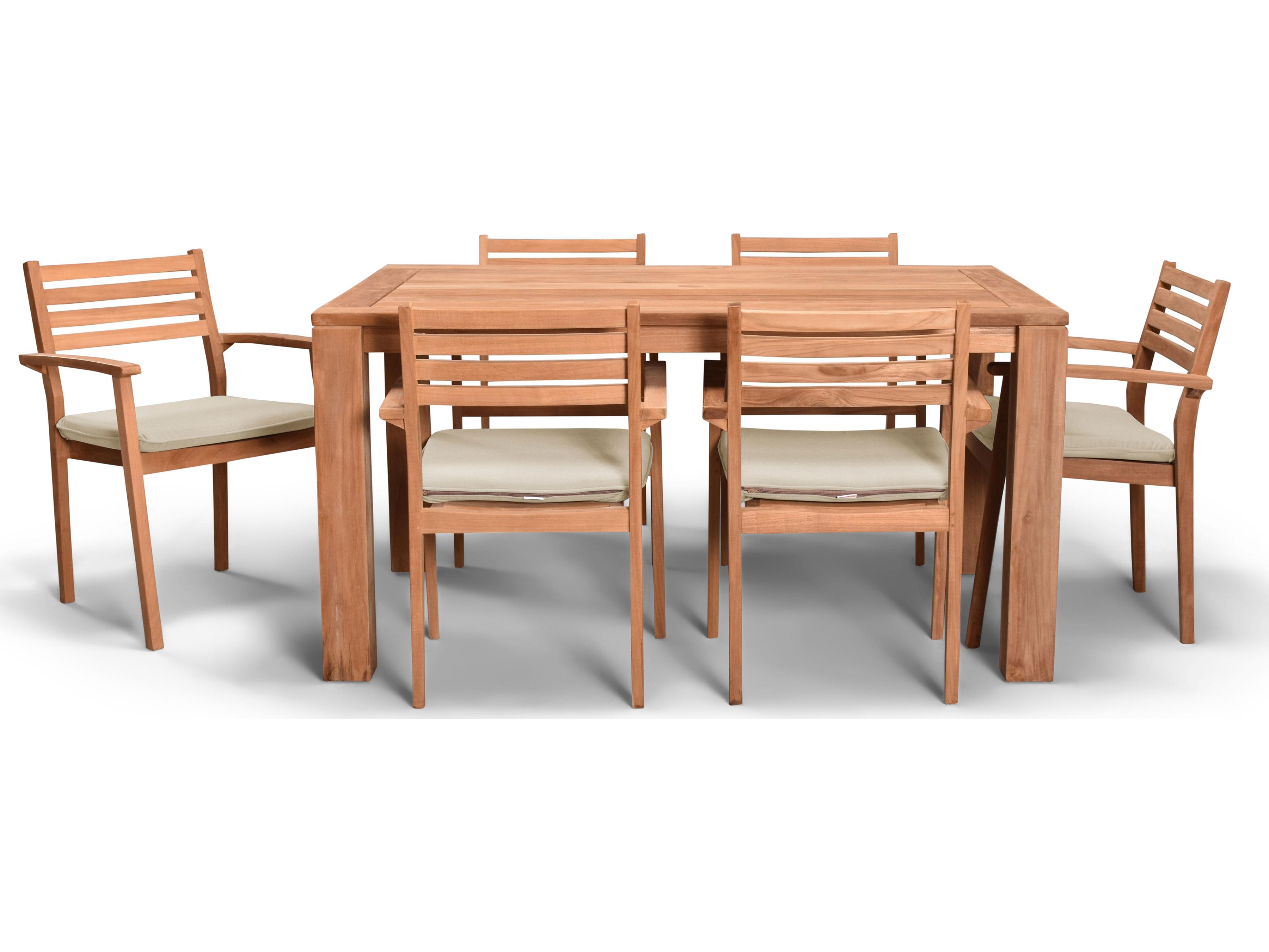 Harmonia Living Sylvan Teak 7 Piece Patio Dining Set
