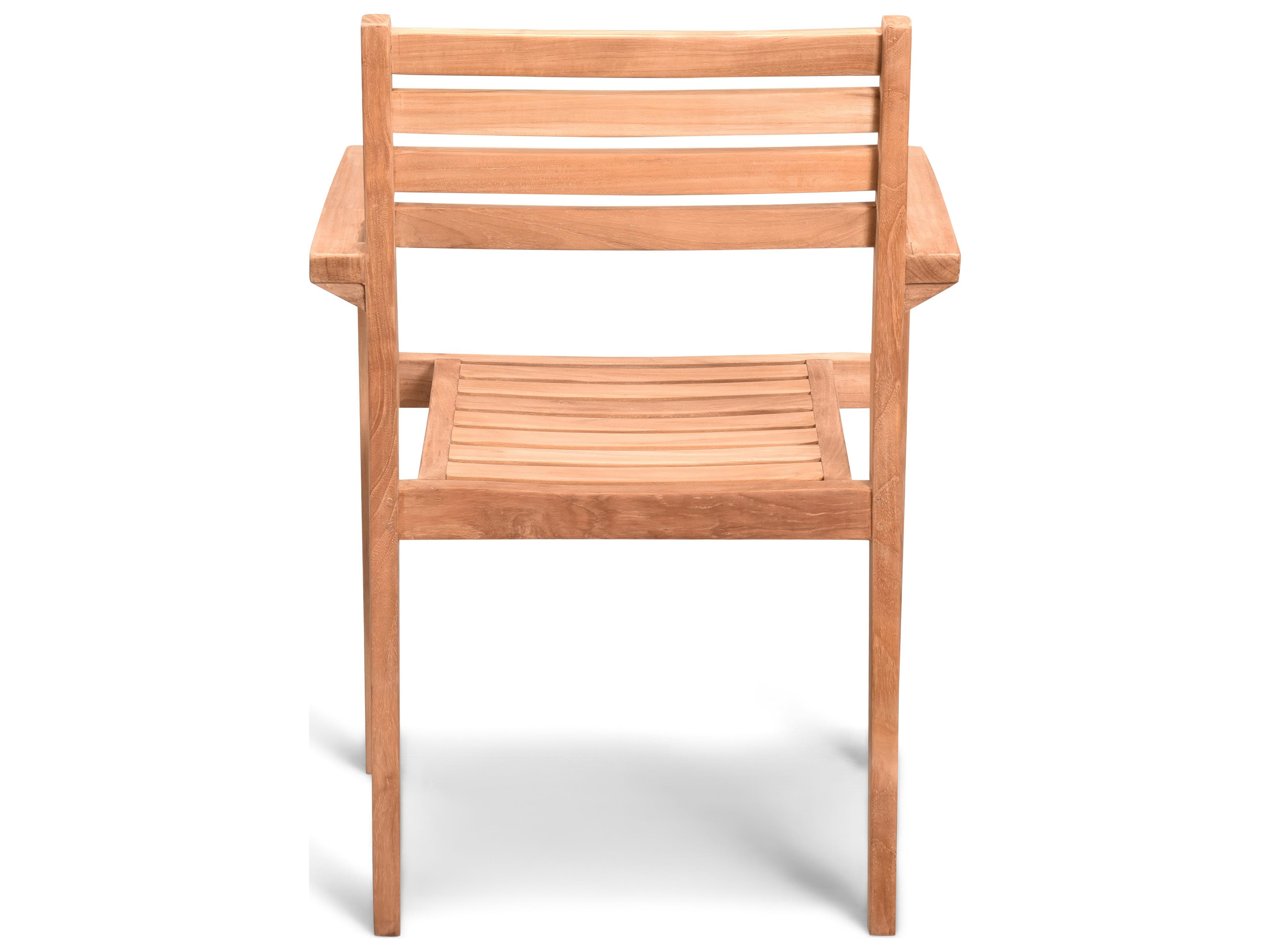 Harmonia Living Sylvan Teak Stackable Outdoor Dining Arm Chair