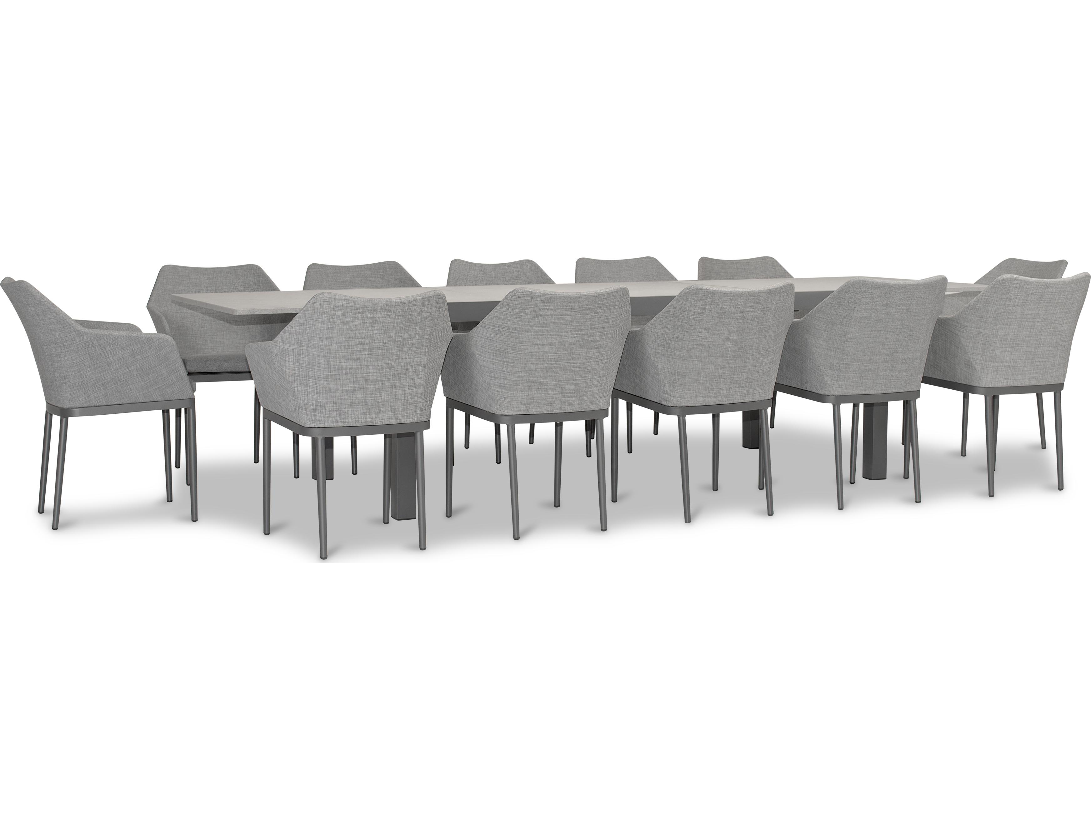 Harmonia Living Tailor Aluminum 13 Piece Extendable Patio Dining Set