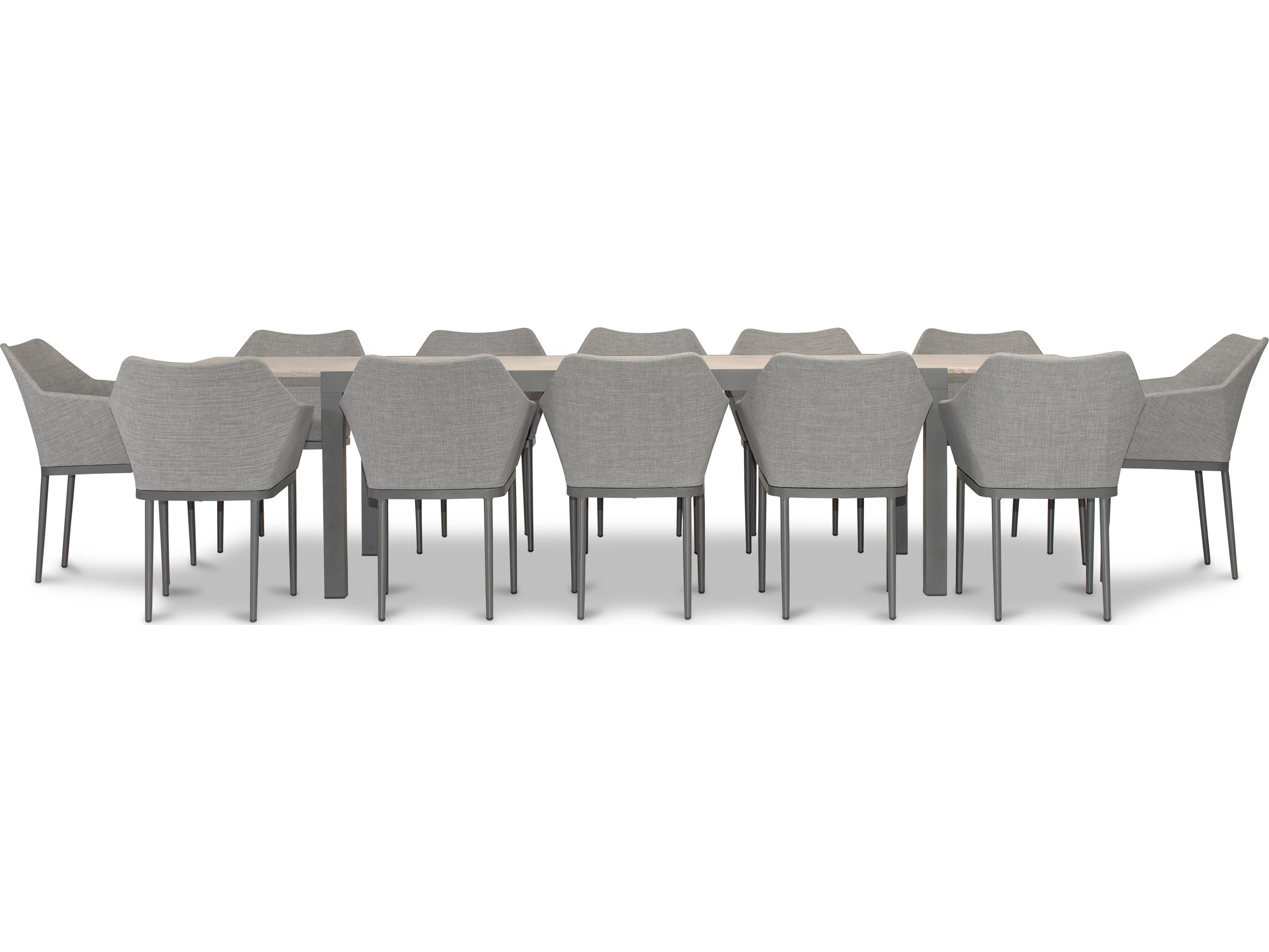 Harmonia Living Tailor Aluminum 13 Piece Extendable Patio Dining Set