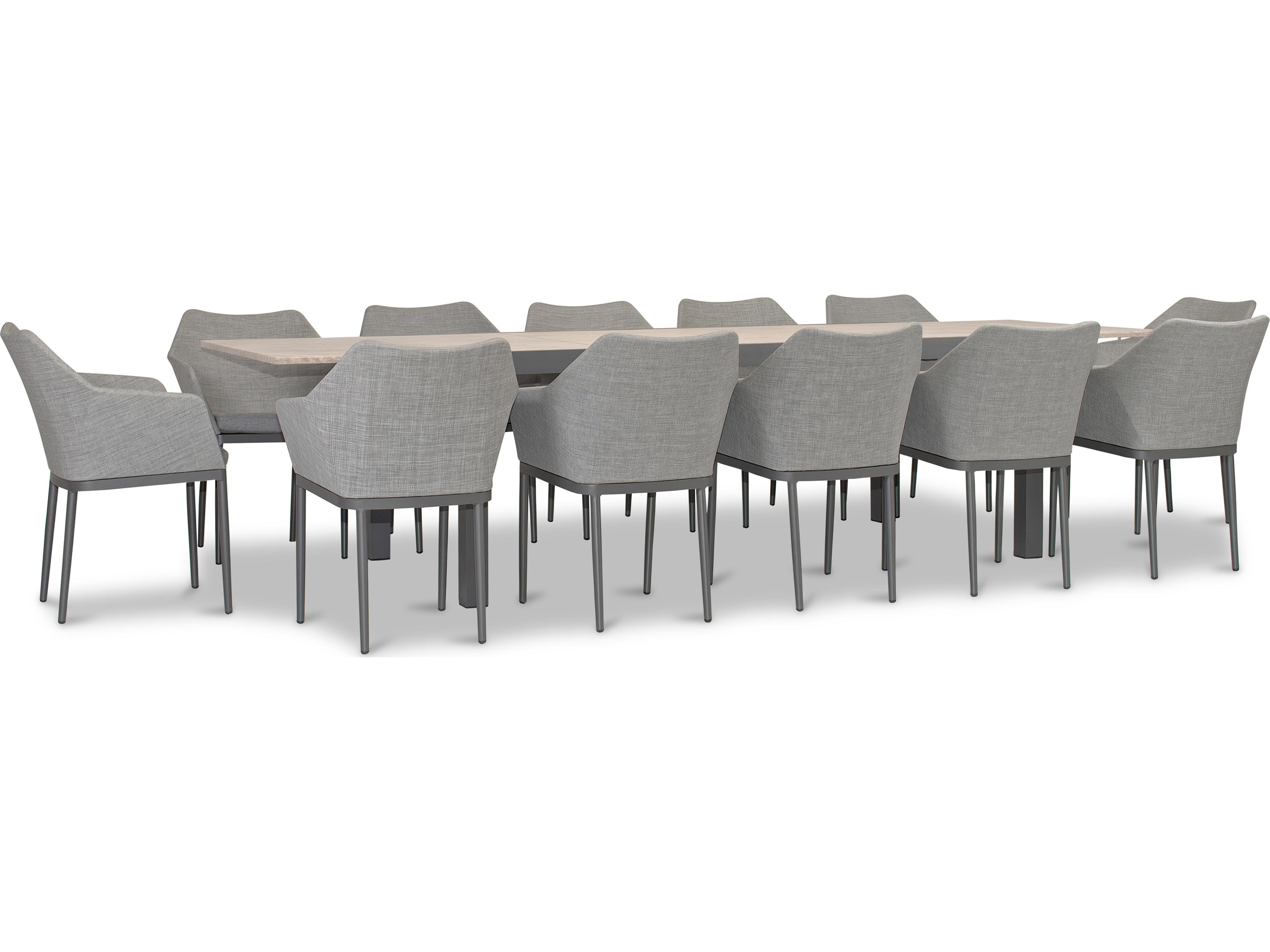 Harmonia Living Tailor Aluminum 13 Piece Extendable Patio Dining Set