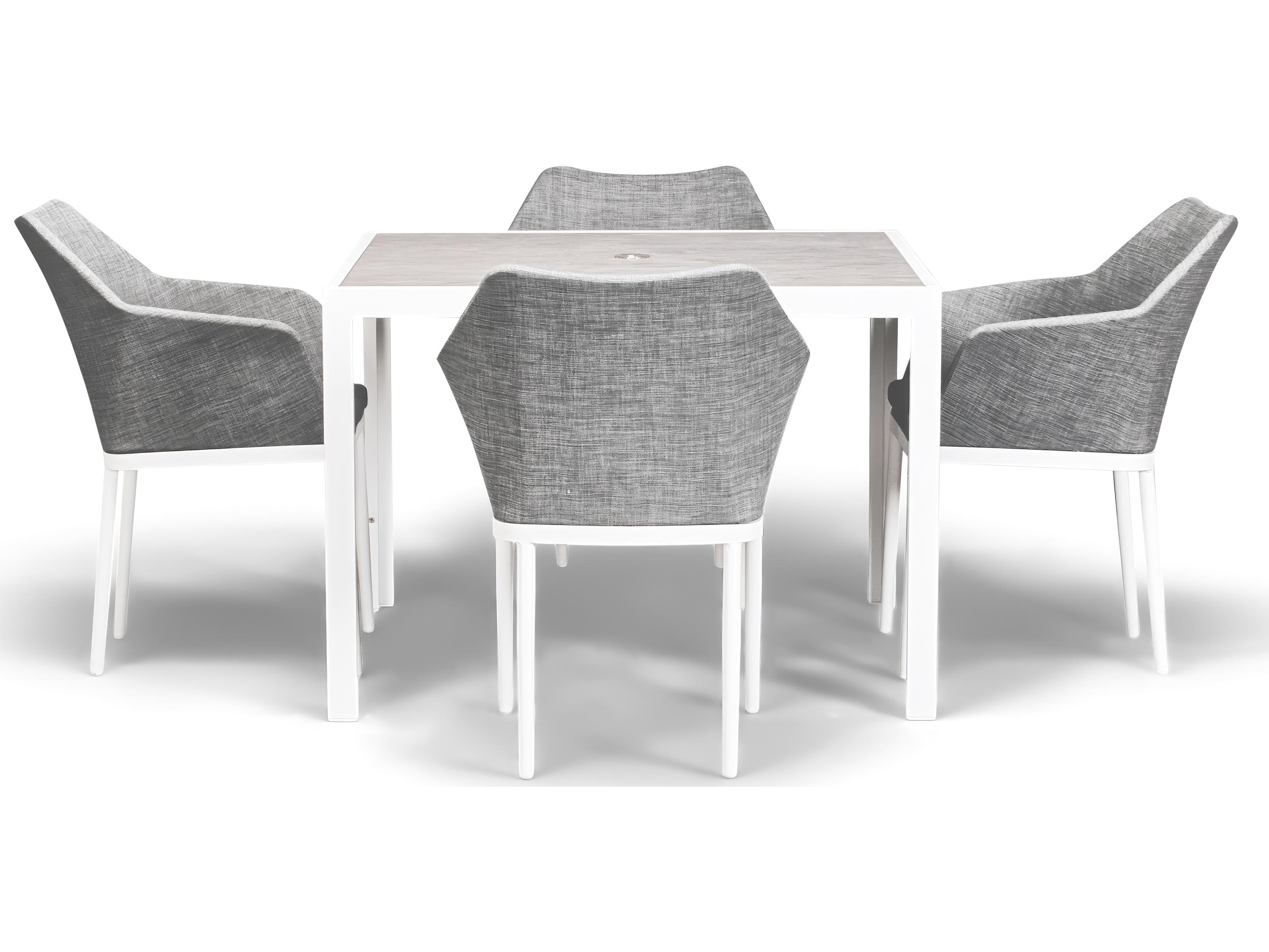 Harmonia Living Tailor Aluminum 5 Piece Outdoor Patio Dining Set