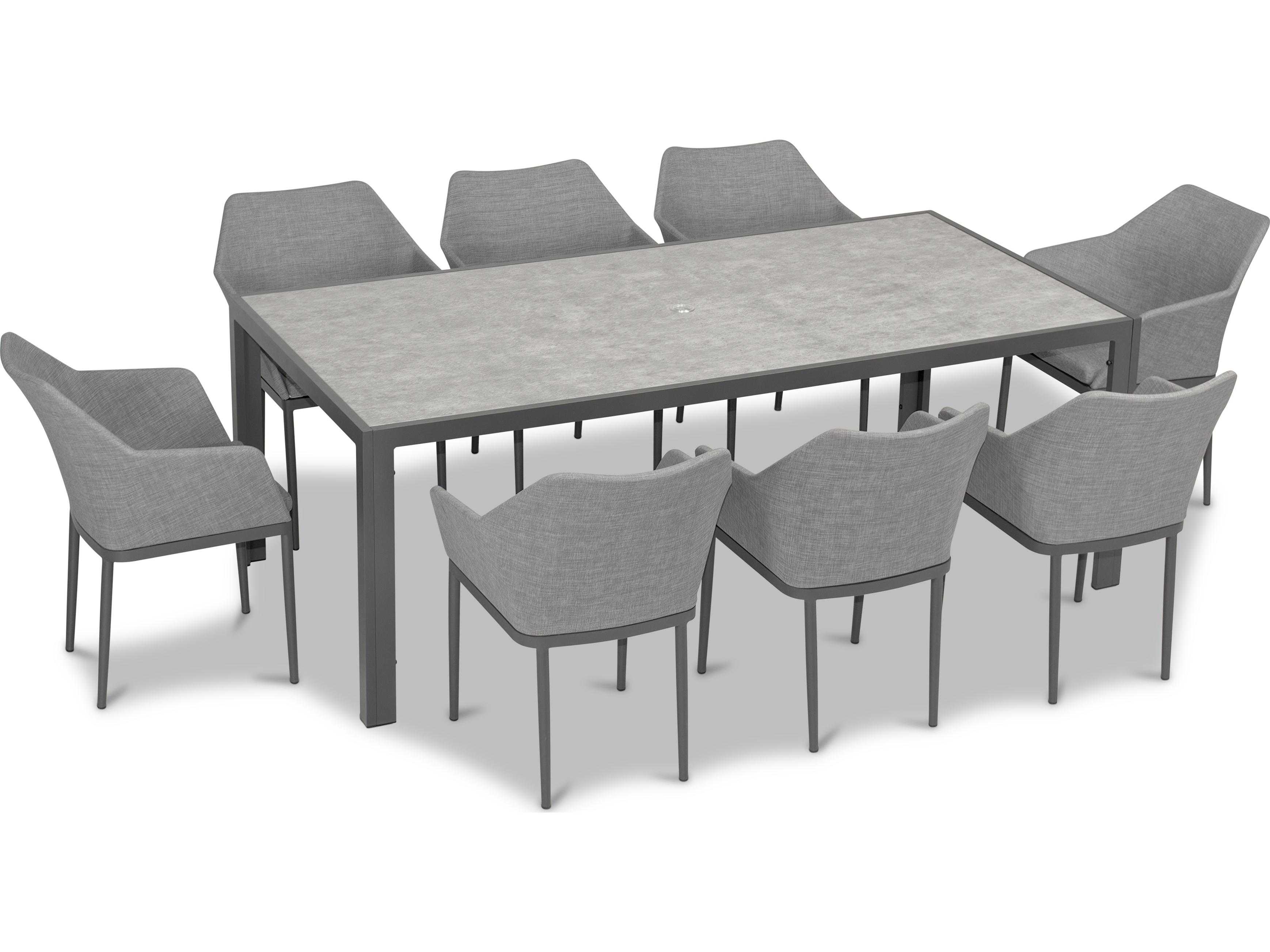 Harmonia Living Tailor Aluminum 9 Piece Patio Dining Set