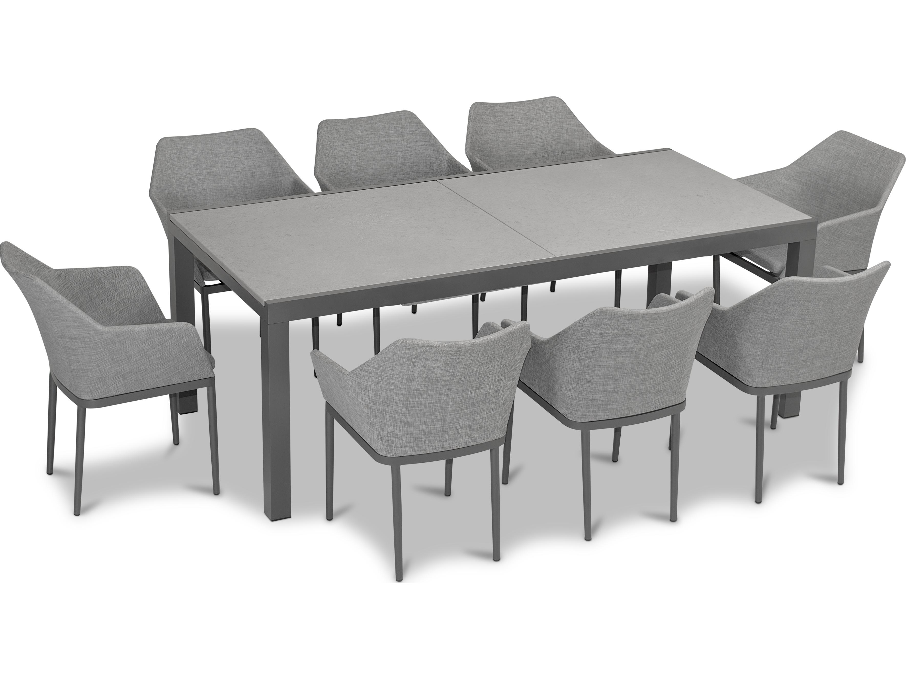 Harmonia Living Tailor Aluminum 9 Piece Extendable Outdoor Dining Set
