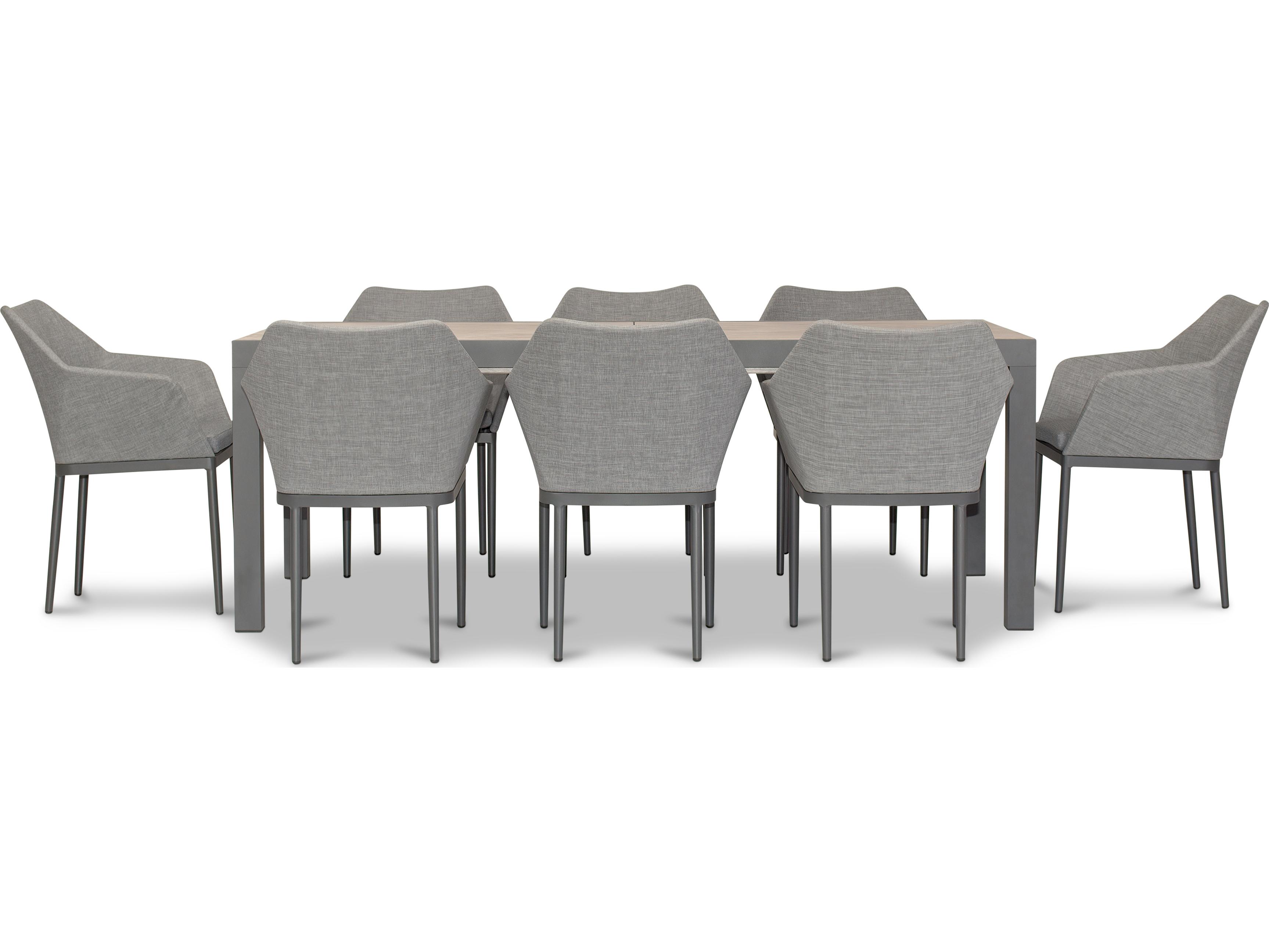 Harmonia Living Tailor Aluminum Classic 9 Piece Outdoor Patio Dining Set