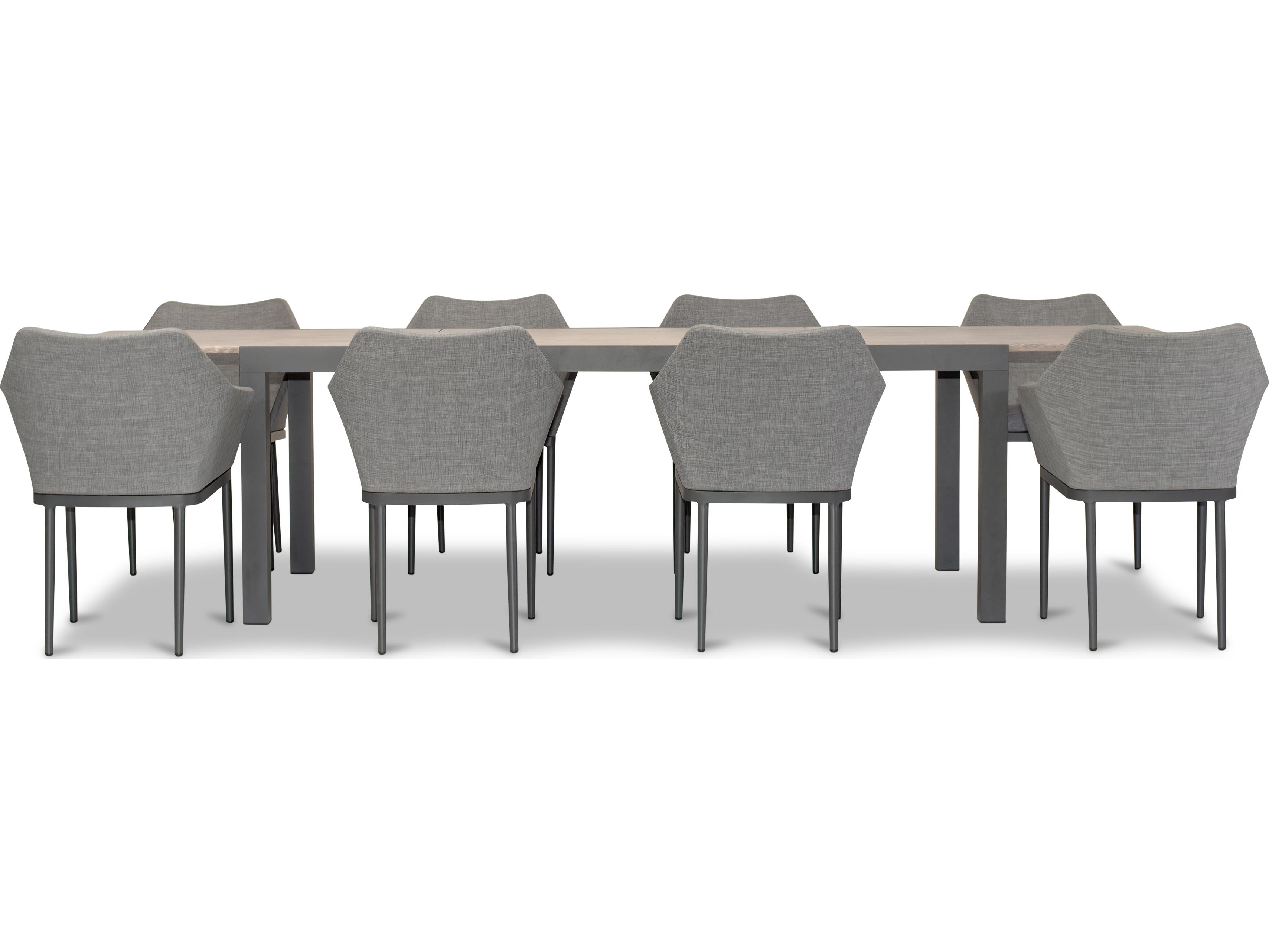 Harmonia Living Tailor Aluminum Classic 9 Piece Outdoor Patio Dining Set